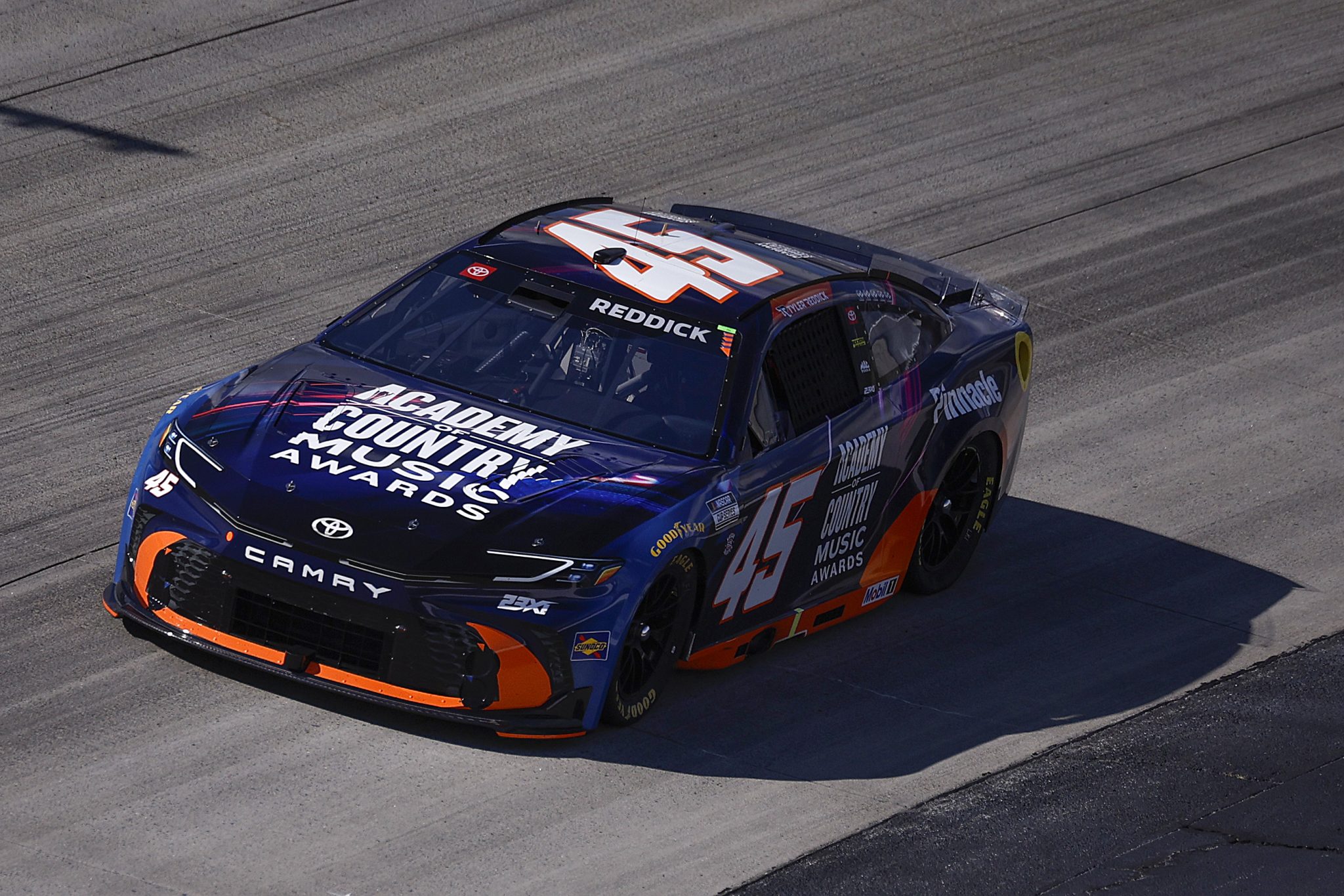 DOVER, DELAWARE - MAY 15: Tyler Reddick, driver of the #45 ACM Awards/Pinnacle Toyota, drives during NASCAR Cup Series All-Star Race pit road qualifying entry/exit practice at Dover Motor Speedway on May 15, 2026 in Dover, Delaware. (Photo by Sean Gardner/Getty Images) | Getty Images