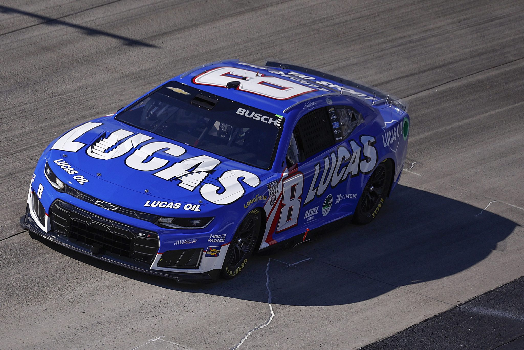DOVER, DELAWARE - MAY 15: Kyle Busch, driver of the #8 Lucas Oil Chevrolet, drives during NASCAR Cup Series All-Star Race pit road qualifying entry/exit practice at Dover Motor Speedway on May 15, 2026 in Dover, Delaware. (Photo by Sean Gardner/Getty Images) | Getty Images