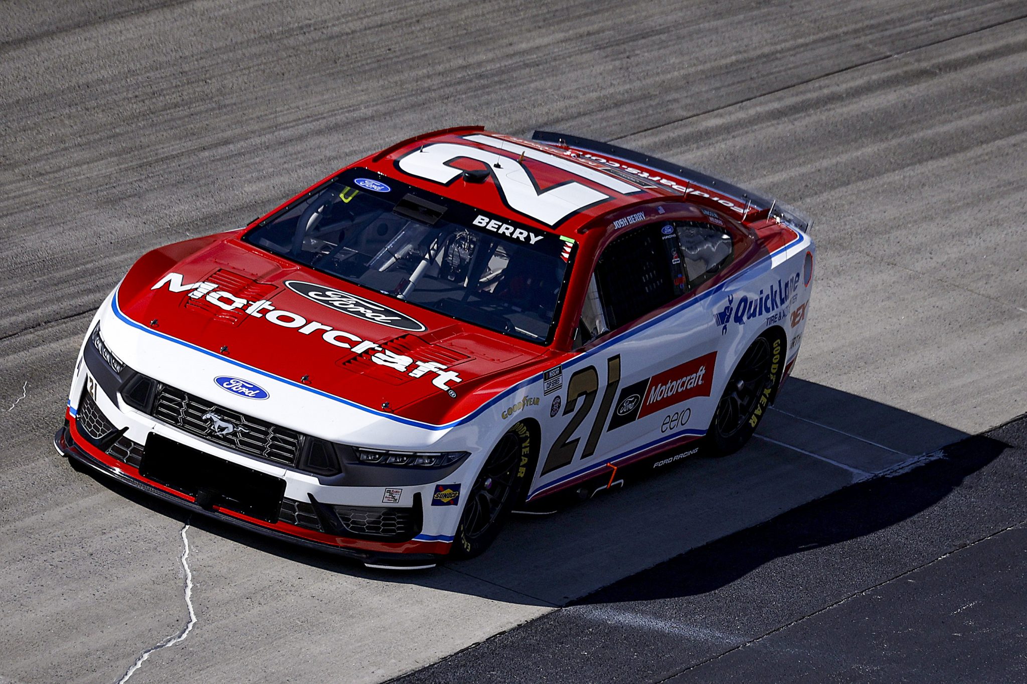 DOVER, DELAWARE - MAY 15: Josh Berry, driver of the #21 Motorcraft/Quick Lane Ford, drives during NASCAR Cup Series All-Star Race pit road qualifying entry/exit practice at Dover Motor Speedway on May 15, 2026 in Dover, Delaware. (Photo by Sean Gardner/Getty Images) | Getty Images