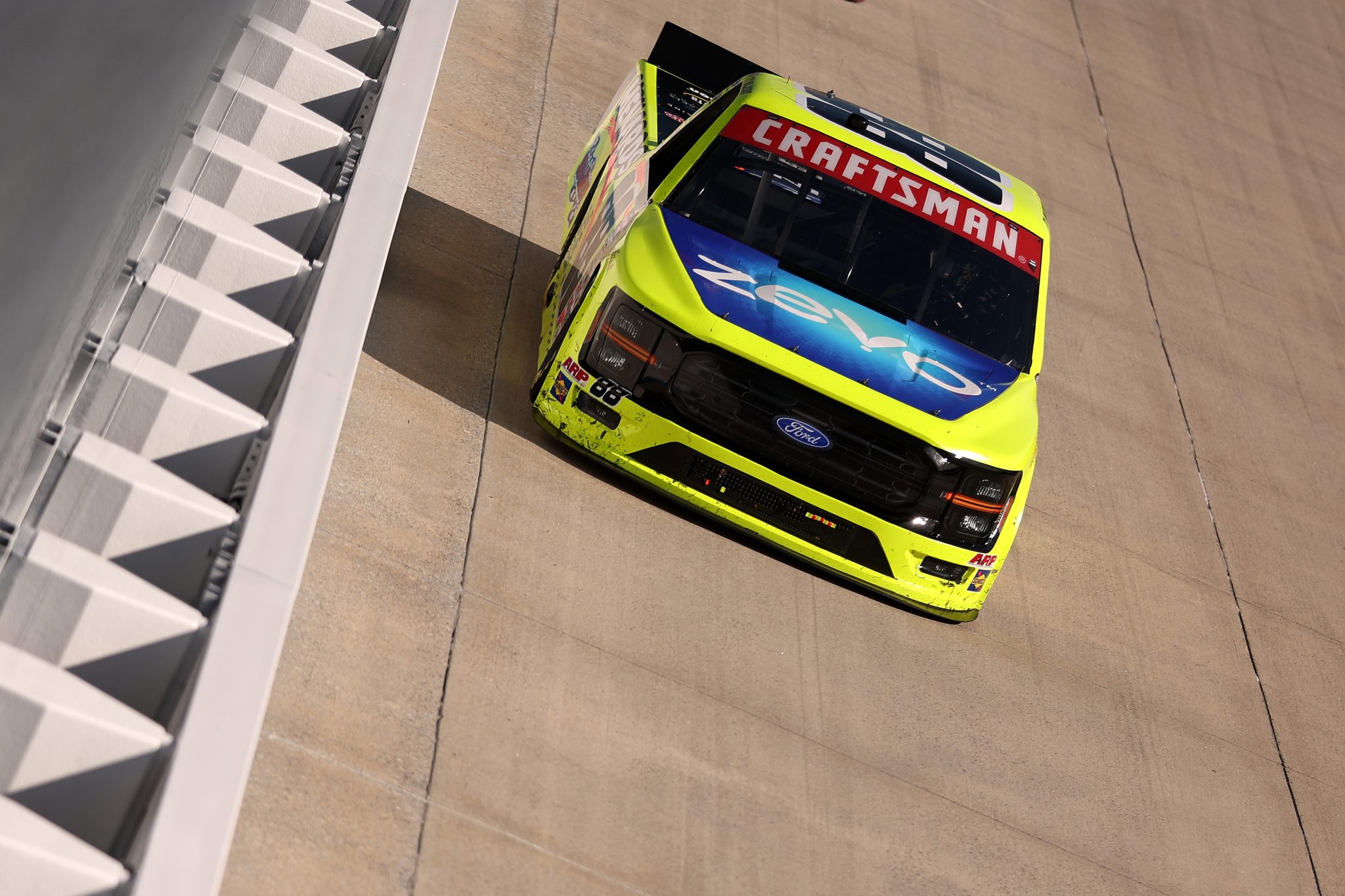 DOVER, DELAWARE - MAY 15: Ty Majeski, driver of the #88 Zevo/Menards Ford, drives during the NASCAR Craftsman Truck Series ECOSAVE 200 at Dover Motor Speedway on May 15, 2026 in Dover, Delaware. (Photo by Meg Oliphant/Getty Images) | Getty Images