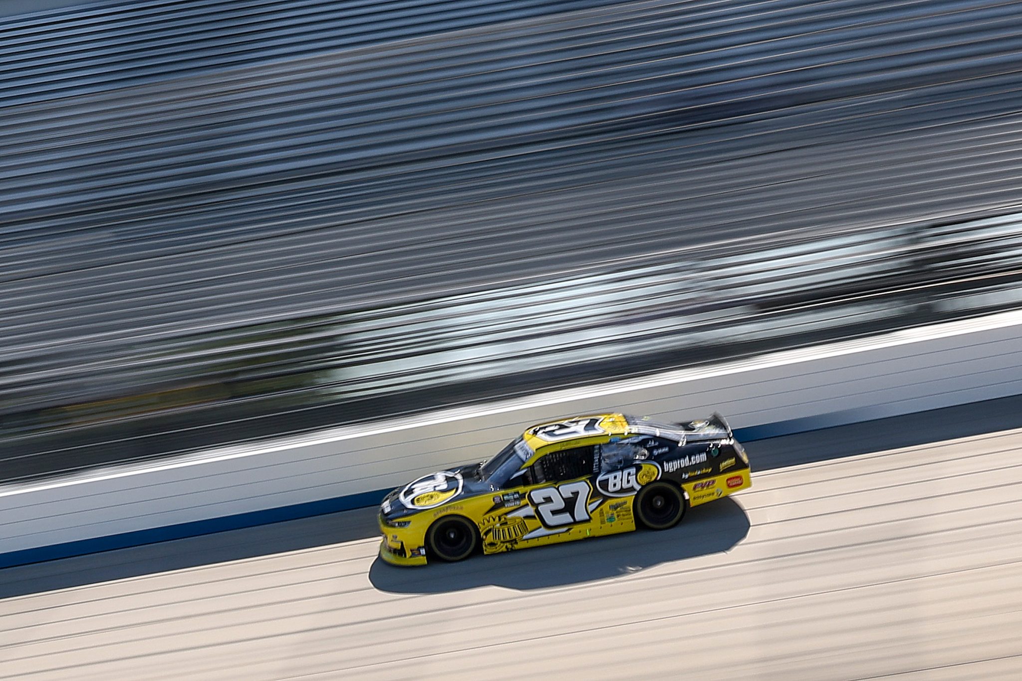 DOVER, DELAWARE - MAY 16: Jeb Burton, driver of the #27 BG Products Chevrolet, drives during practice for the NASCAR O'Reilly Auto Parts Series BetRivers 200 at Dover Motor Speedway on May 16, 2026 in Dover, Delaware. (Photo by Meg Oliphant/Getty Images) | Getty Images