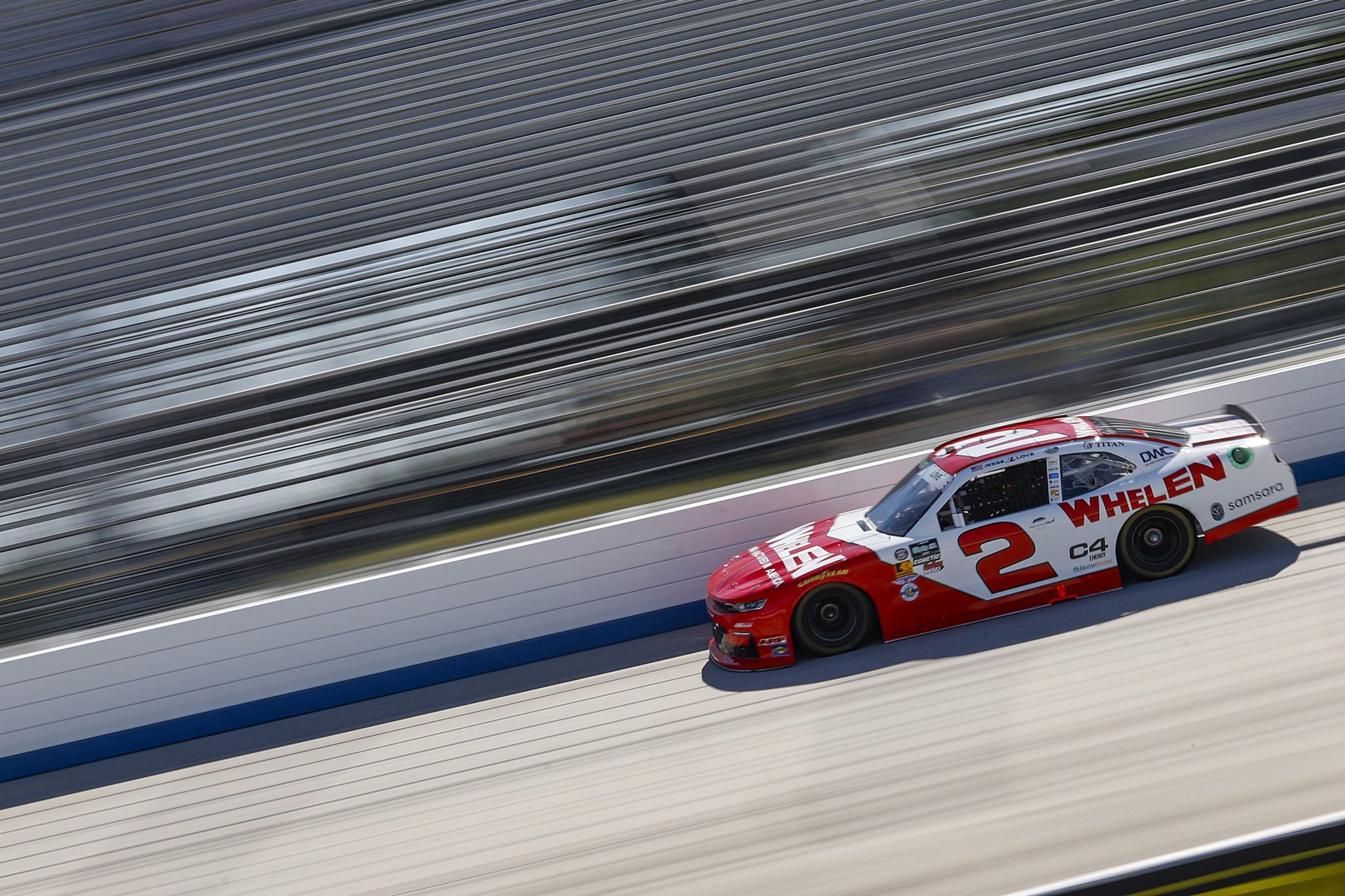 DOVER, DELAWARE - MAY 16: Jesse Love, driver of the #2 Whelen Chevrolet, drives during practice for the NASCAR O'Reilly Auto Parts Series BetRivers 200 at Dover Motor Speedway on May 16, 2026 in Dover, Delaware. (Photo by Sean Gardner/Getty Images) | Getty Images