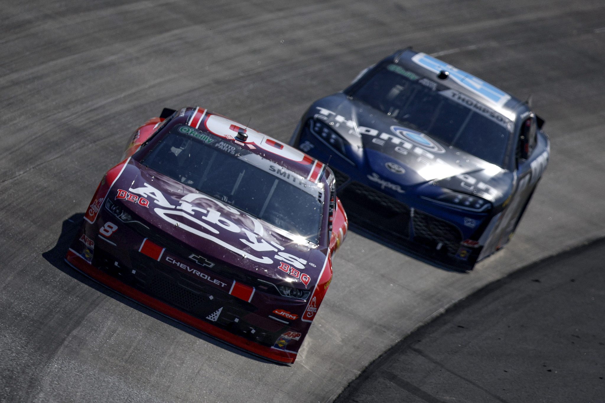 DOVER, DELAWARE - MAY 16: Sammy Smith, driver of the #8 Arby's BBQ Chevrolet, drives during the NASCAR O'Reilly Auto Parts Series BetRivers 200 at Dover Motor Speedway on May 16, 2026 in Dover, Delaware. (Photo by Sean Gardner/Getty Images) | Getty Images