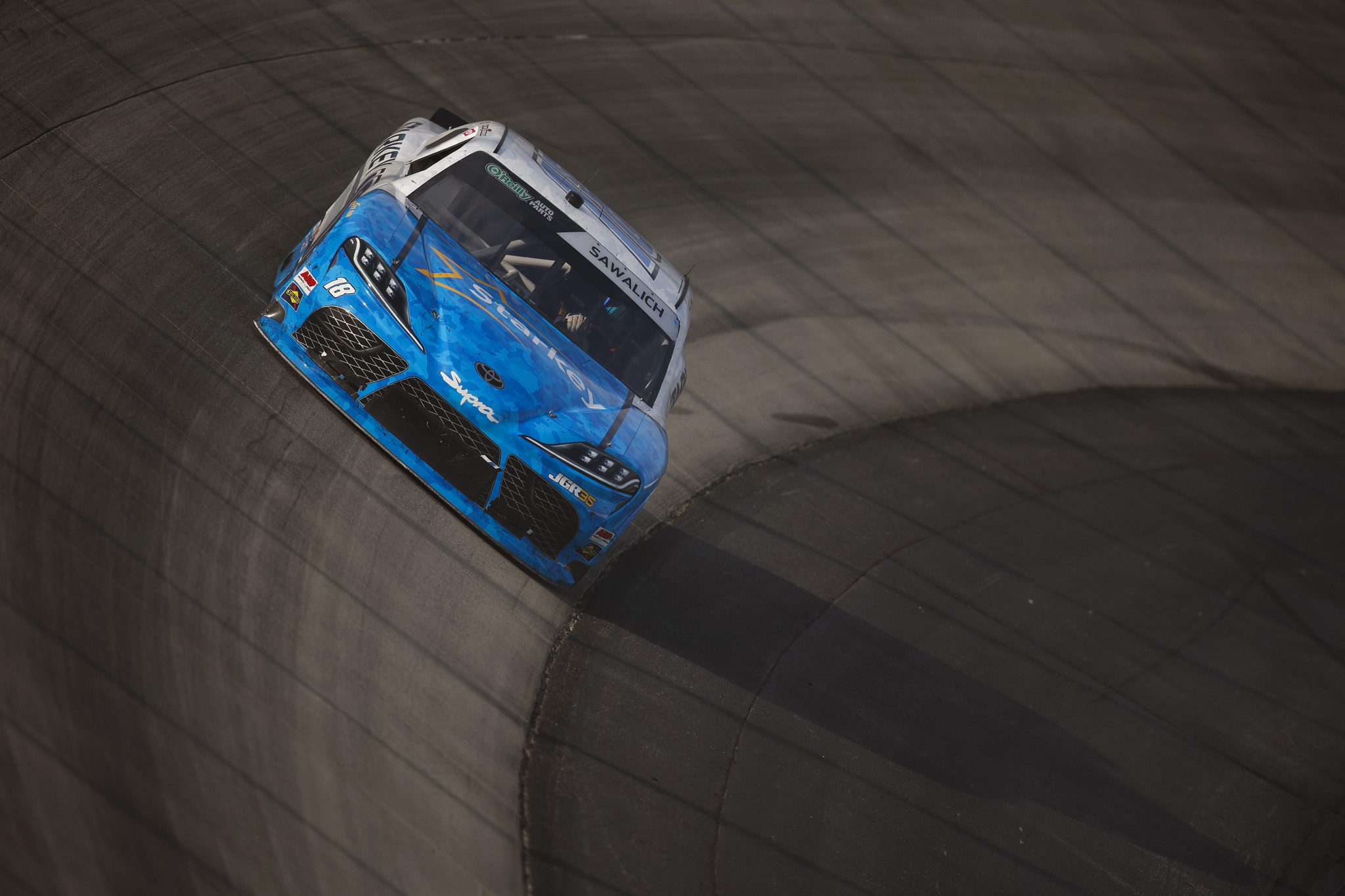 DOVER, DELAWARE - MAY 16: William Sawalich, driver of the #18 Starkey Toyota, drives during the NASCAR O'Reilly Auto Parts Series BetRivers 200 at Dover Motor Speedway on May 16, 2026 in Dover, Delaware. (Photo by Sean Gardner/Getty Images) | Getty Images