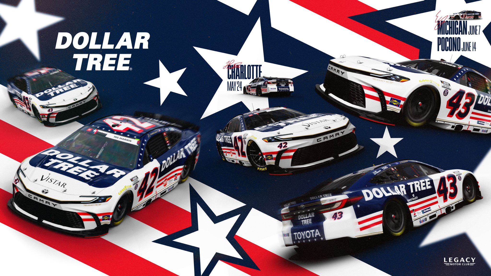 2026 Charlotte 1 Legacy Motor Club Dollar Tree