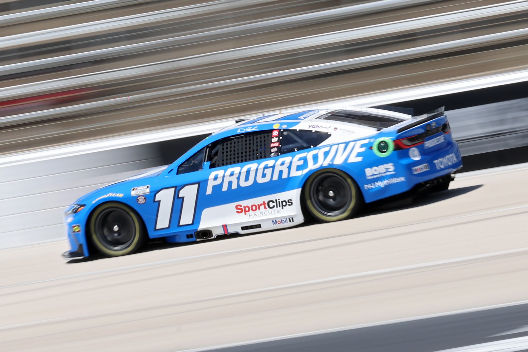 FORT WORTH, TEXAS - MAY 02: Denny Hamlin, driver of the #11 Progressive Insurance Toyota, races during practice for the NASCAR Cup Series Würth 400 presented by LIQUI MOLY at Texas Motor Speedway on May 02, 2026 in Fort Worth, Texas. (Photo by Logan Riely/Getty Images) | Getty Images