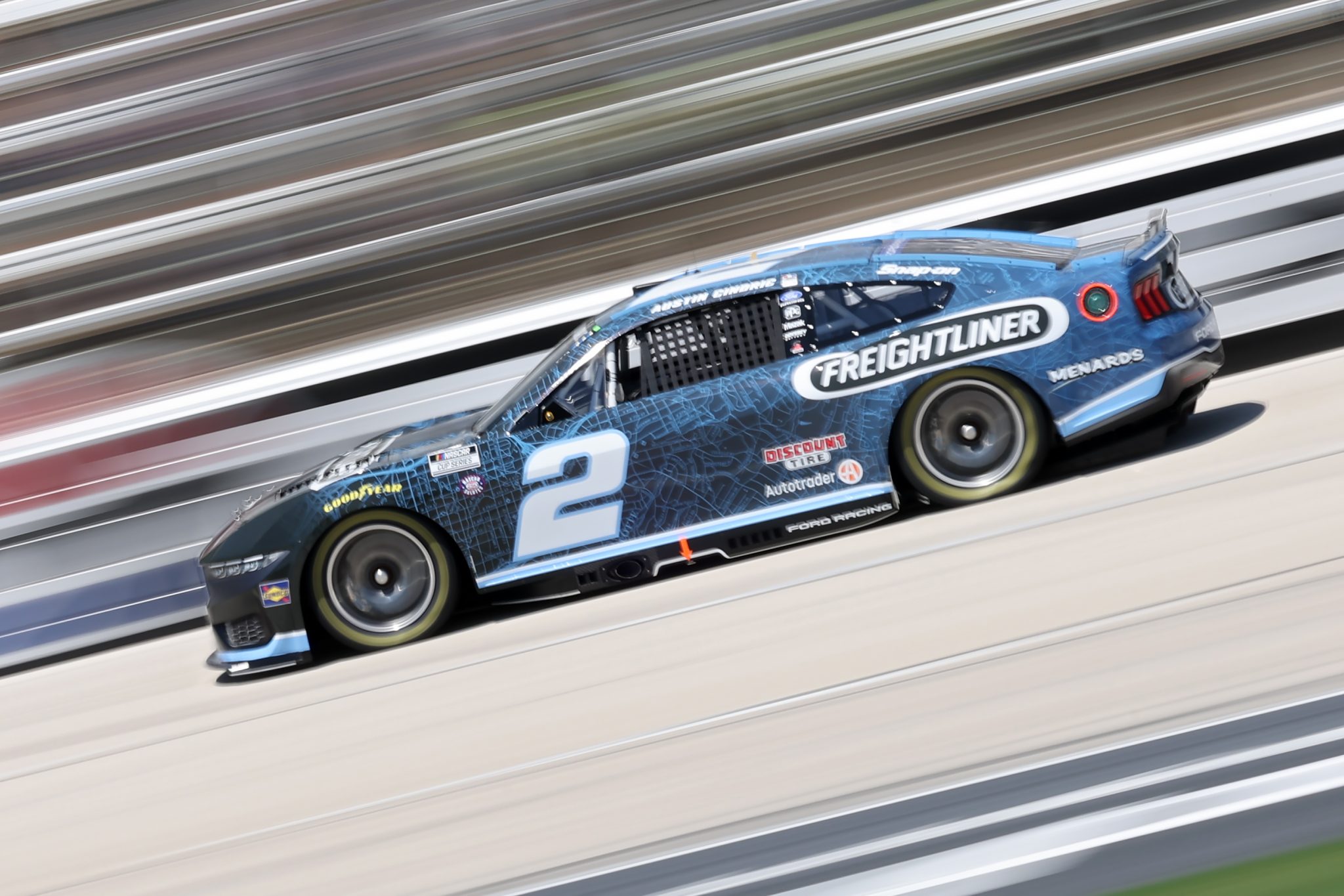 FORT WORTH, TEXAS - MAY 02: Austin Cindric, driver of the #2 Freightliner Ford, races during practice for the NASCAR Cup Series Würth 400 presented by LIQUI MOLY at Texas Motor Speedway on May 02, 2026 in Fort Worth, Texas. (Photo by Logan Riely/Getty Images) | Getty Images