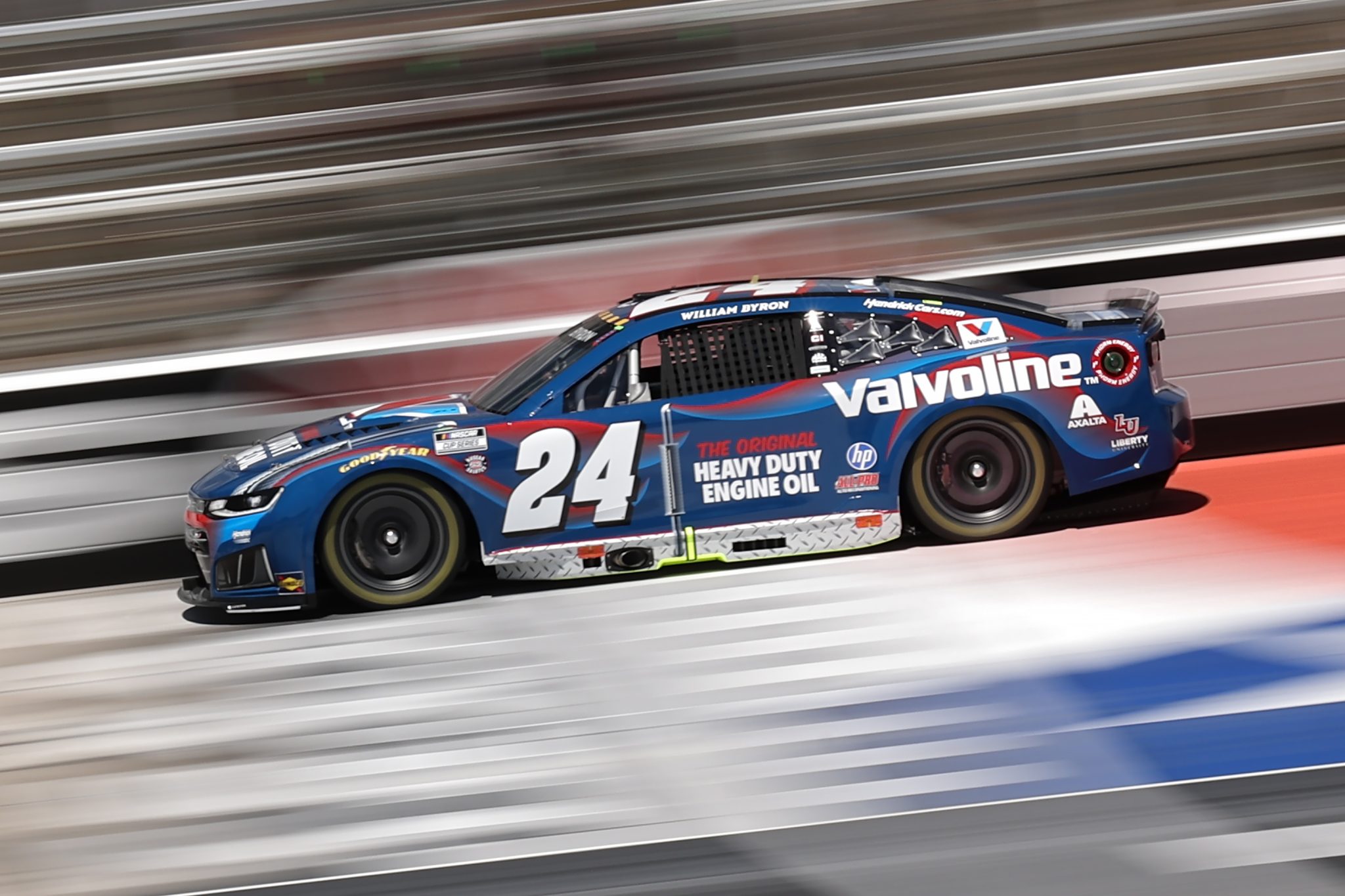 FORT WORTH, TEXAS - MAY 02: William Byron, driver of the #24 Valvoline Heavy Duty Chevrolet, during practice for the NASCAR Cup Series Würth 400 presented by LIQUI MOLY at Texas Motor Speedway on May 02, 2026 in Fort Worth, Texas. (Photo by James Gilbert/Getty Images) | Getty Images