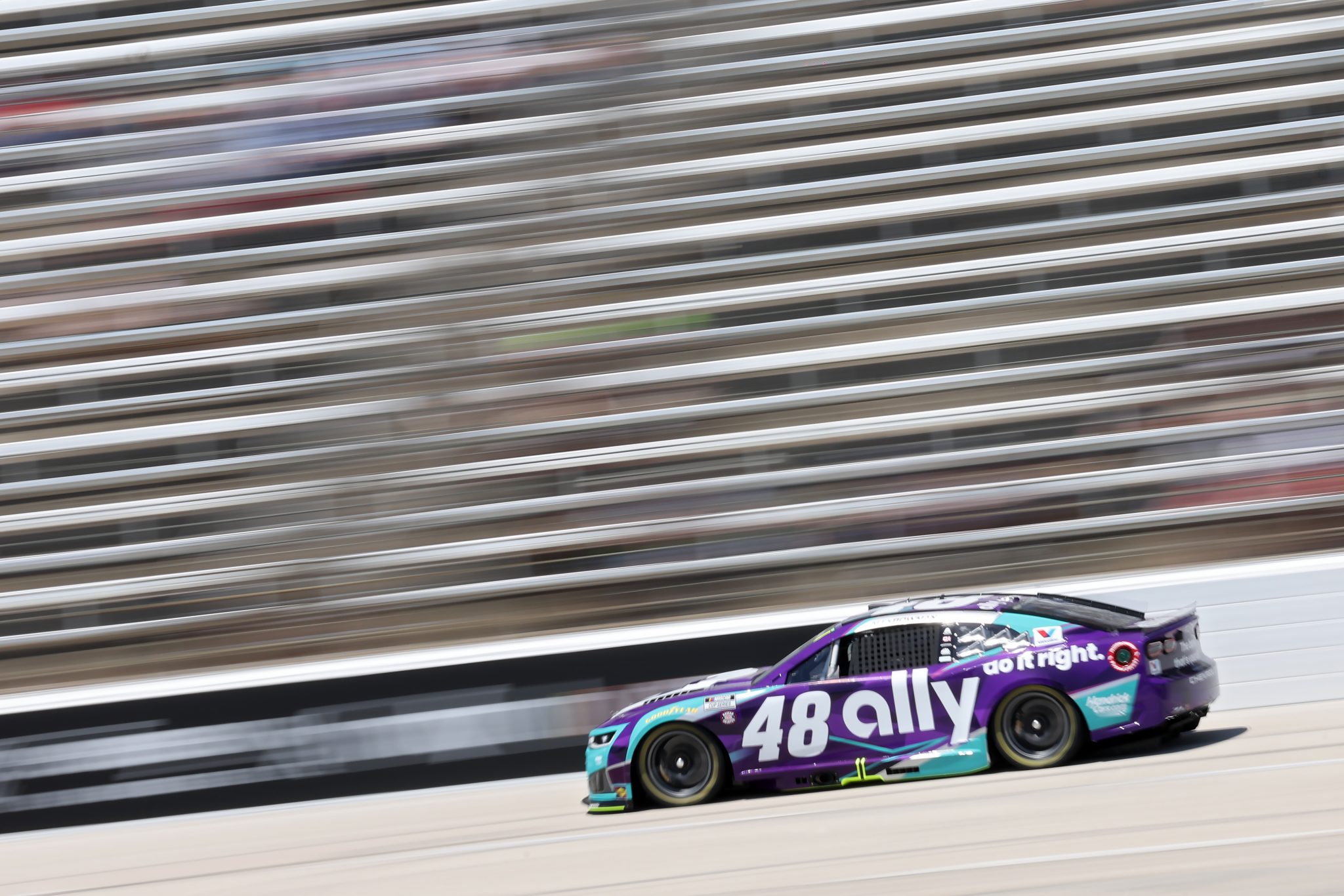 FORT WORTH, TEXAS - MAY 02: Alex Bowman, driver of the #48 Ally Chevrolet, races during practice for the NASCAR Cup Series Würth 400 presented by LIQUI MOLY at Texas Motor Speedway on May 02, 2026 in Fort Worth, Texas. (Photo by Logan Riely/Getty Images) | Getty Images
