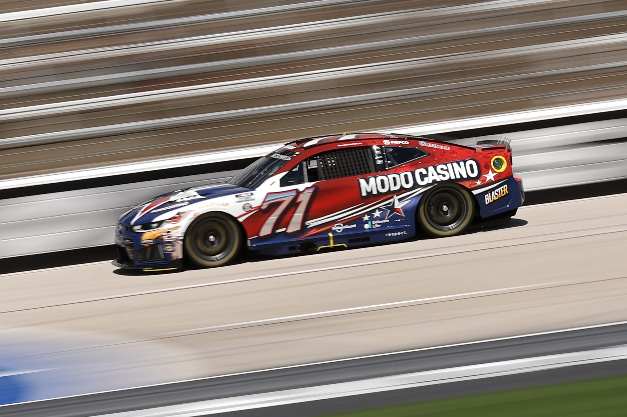 FORT WORTH, TEXAS - MAY 02: Michael McDowell, driver of the #71 Modo Casino Chevrolet, races during practice for the NASCAR Cup Series Würth 400 presented by LIQUI MOLY at Texas Motor Speedway on May 02, 2026 in Fort Worth, Texas. (Photo by James Gilbert/Getty Images) | Getty Images
