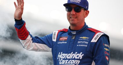 FORT WORTH, TEXAS - MAY 01: Kyle Busch, driver of the #7 HendrickCars.com Chevrolet, is introduced prior to the NASCAR Craftsman Truck Series SpeedyCash.com 250 at Texas Motor Speedway on May 01, 2026 in Fort Worth, Texas. (Photo by James Gilbert/Getty Images) | Getty Images