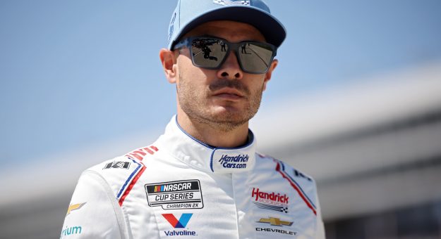FORT WORTH, TEXAS - MAY 02: Kyle Larson, driver of the #5 HendrickCars.com Chevrolet, walks to the grid during practice for the NASCAR Cup Series Würth 400 presented by LIQUI MOLY at Texas Motor Speedway on May 02, 2026 in Fort Worth, Texas. (Photo by James Gilbert/Getty Images) | Getty Images