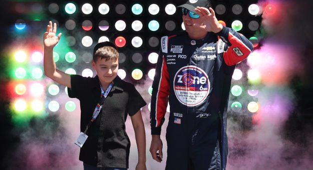 FORT WORTH, TEXAS - MAY 03: Kyle Busch, driver of the #8 zone Watermelon x Circle K Chevrolet, is introduced prior to the NASCAR Cup Series Würth 400 presented by LIQUI MOLY at Texas Motor Speedway on May 03, 2026 in Fort Worth, Texas. (Photo by Logan Riely/Getty Images) | Getty Images