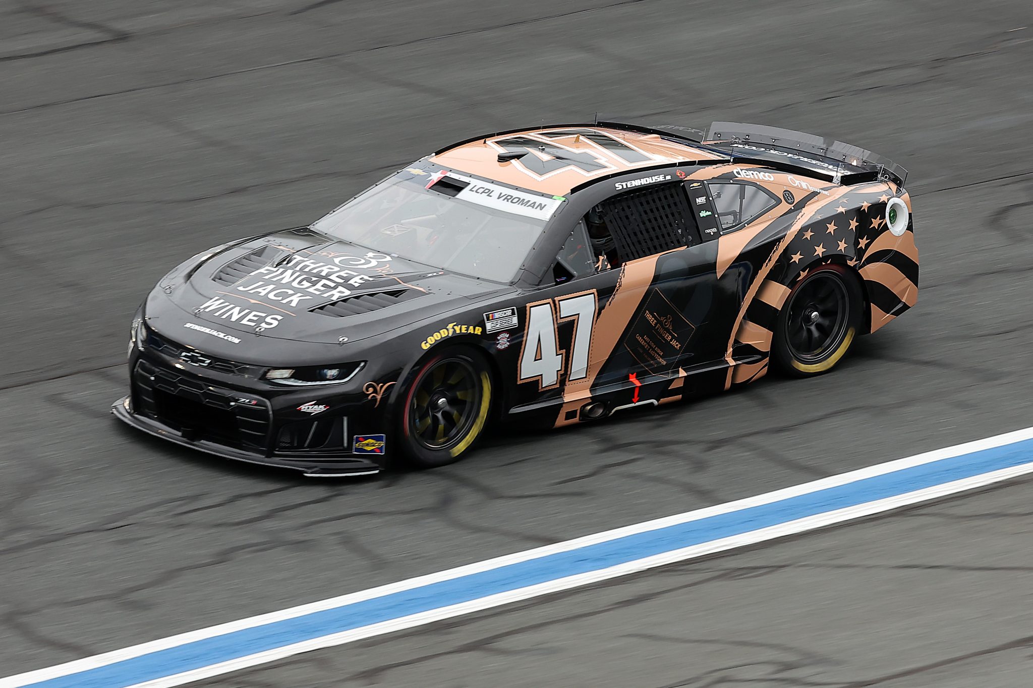 CONCORD, NORTH CAROLINA - MAY 23: Ricky Stenhouse Jr., driver of the #47 Three Finger Jack Chevrolet, drives during practice for the NASCAR Cup Series Coca-Cola 600 at Charlotte Motor Speedway on May 23, 2026 in Concord, North Carolina. (Photo by Jonathan Bachman/Getty Images) | Getty Images