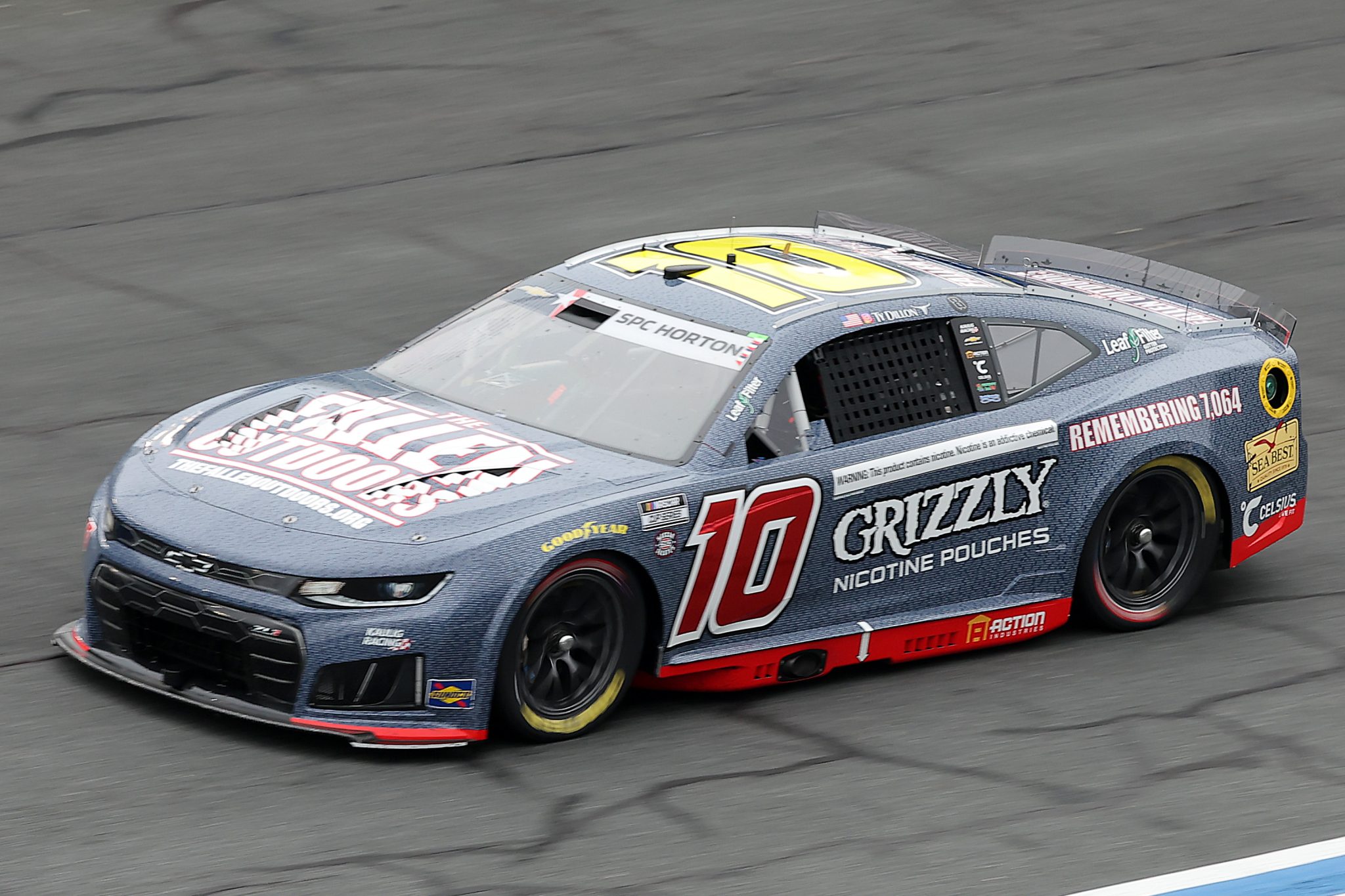 CONCORD, NORTH CAROLINA - MAY 23: Ty Dillon, driver of the #10 Grizzly Nicotine Pouches Chevrolet, drives during practice for the NASCAR Cup Series Coca-Cola 600 at Charlotte Motor Speedway on May 23, 2026 in Concord, North Carolina. (Photo by Jonathan Bachman/Getty Images) | Getty Images
