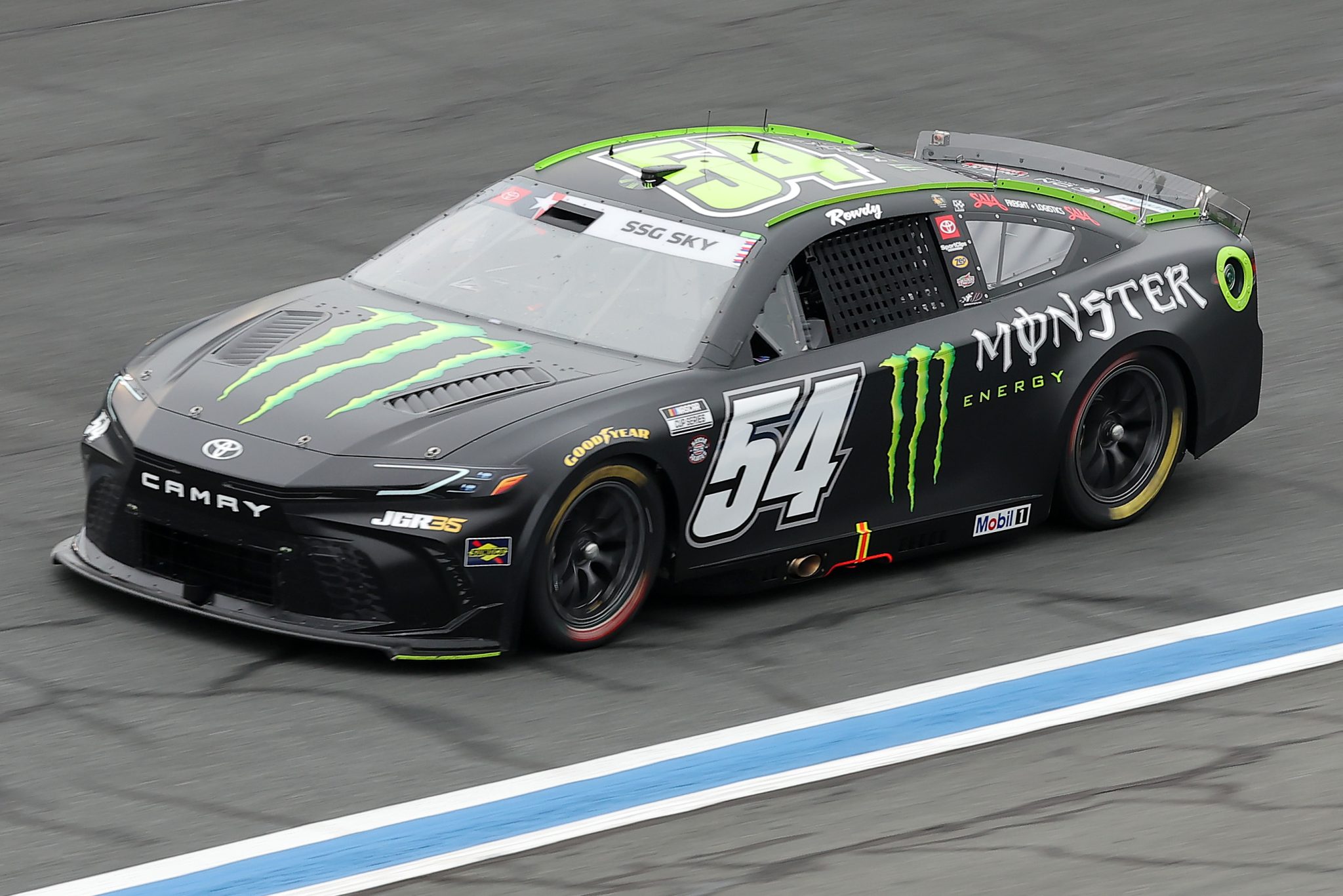 CONCORD, NORTH CAROLINA - MAY 23: Ty Gibbs, driver of the #54 Monster Energy Toyota, drives during practice for the NASCAR Cup Series Coca-Cola 600 at Charlotte Motor Speedway on May 23, 2026 in Concord, North Carolina. (Photo by Jonathan Bachman/Getty Images) | Getty Images