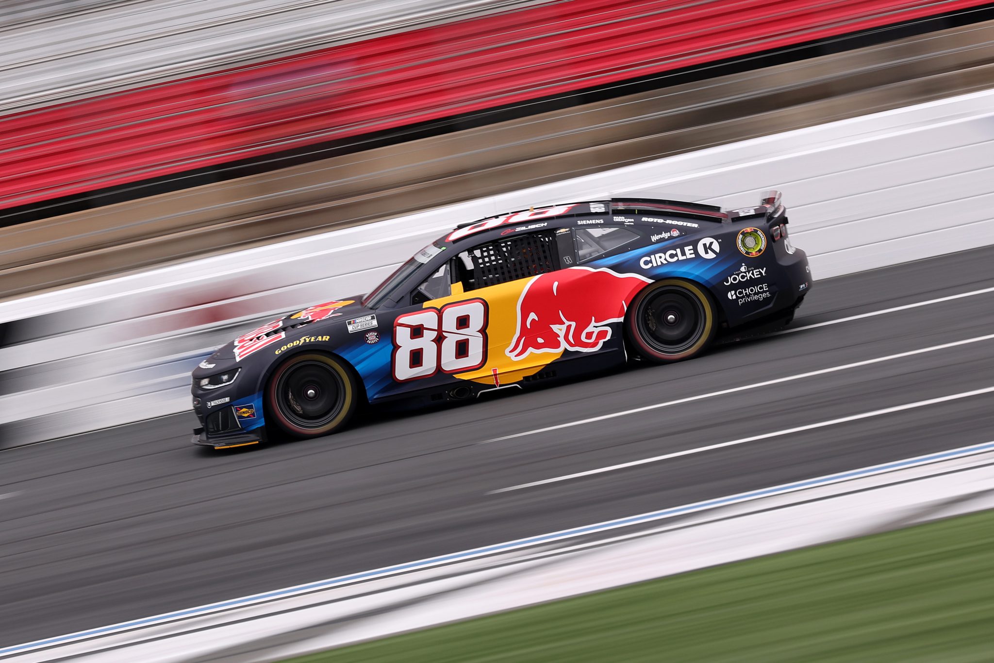 CONCORD, NORTH CAROLINA - MAY 23: Connor Zilisch, driver of the #88 Red Bull Chevrolet, drives during practice for the NASCAR Cup Series Coca-Cola 600 at Charlotte Motor Speedway on May 23, 2026 in Concord, North Carolina. (Photo by David Jensen/Getty Images) | Getty Images