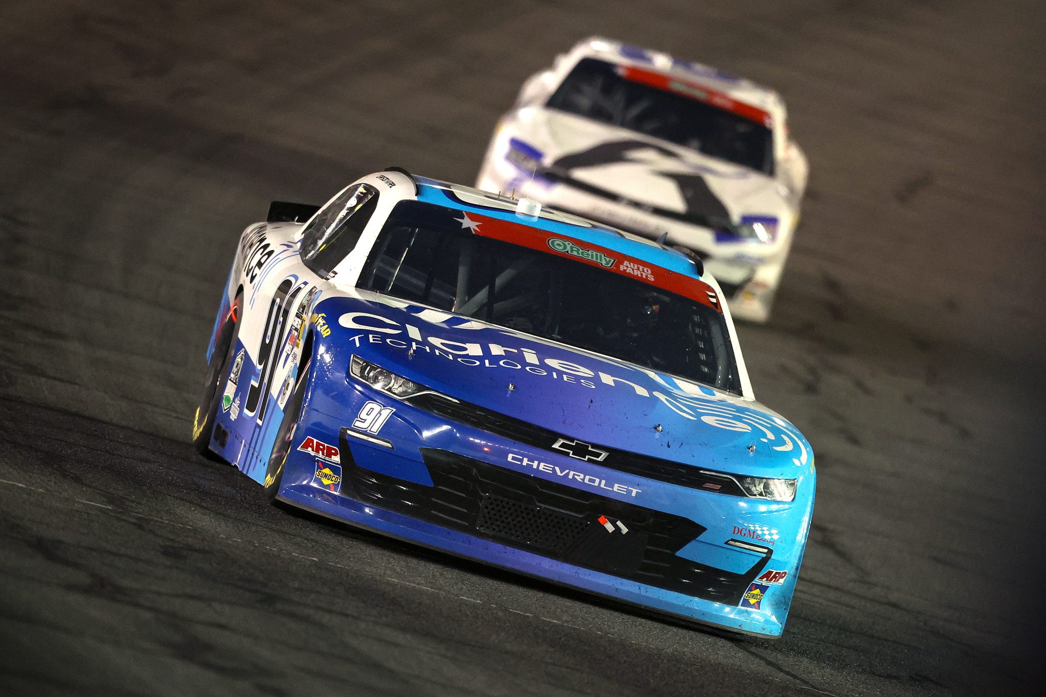 CONCORD, NORTH CAROLINA - MAY 23: Carson Kvapil, driver of the #91 Clarience Technologies Chevrolet, drives during the NASCAR O'Reilly Auto Parts Series Charbroil 300 at Charlotte Motor Speedway on May 23, 2026 in Concord, North Carolina. (Photo by David Jensen/Getty Images) | Getty Images