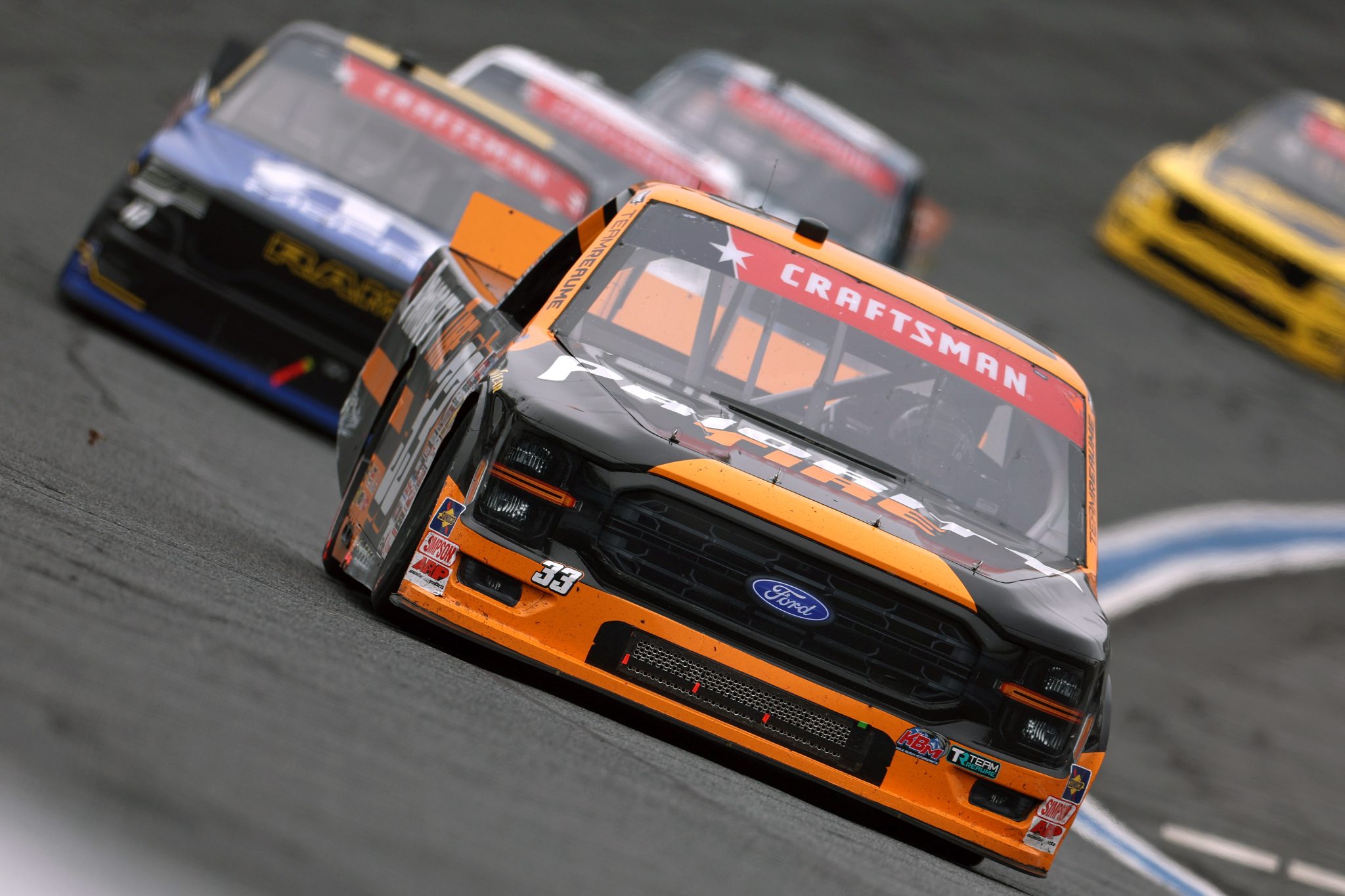 CONCORD, NORTH CAROLINA - MAY 24: Frankie Muniz, driver of the #33 Priority Tire Ford, drives during the NASCAR Craftsman Truck Series North Carolina Education Lottery 200 at Charlotte Motor Speedway on May 24, 2026 in Concord, North Carolina. (Photo by David Jensen/Getty Images) | Getty Images