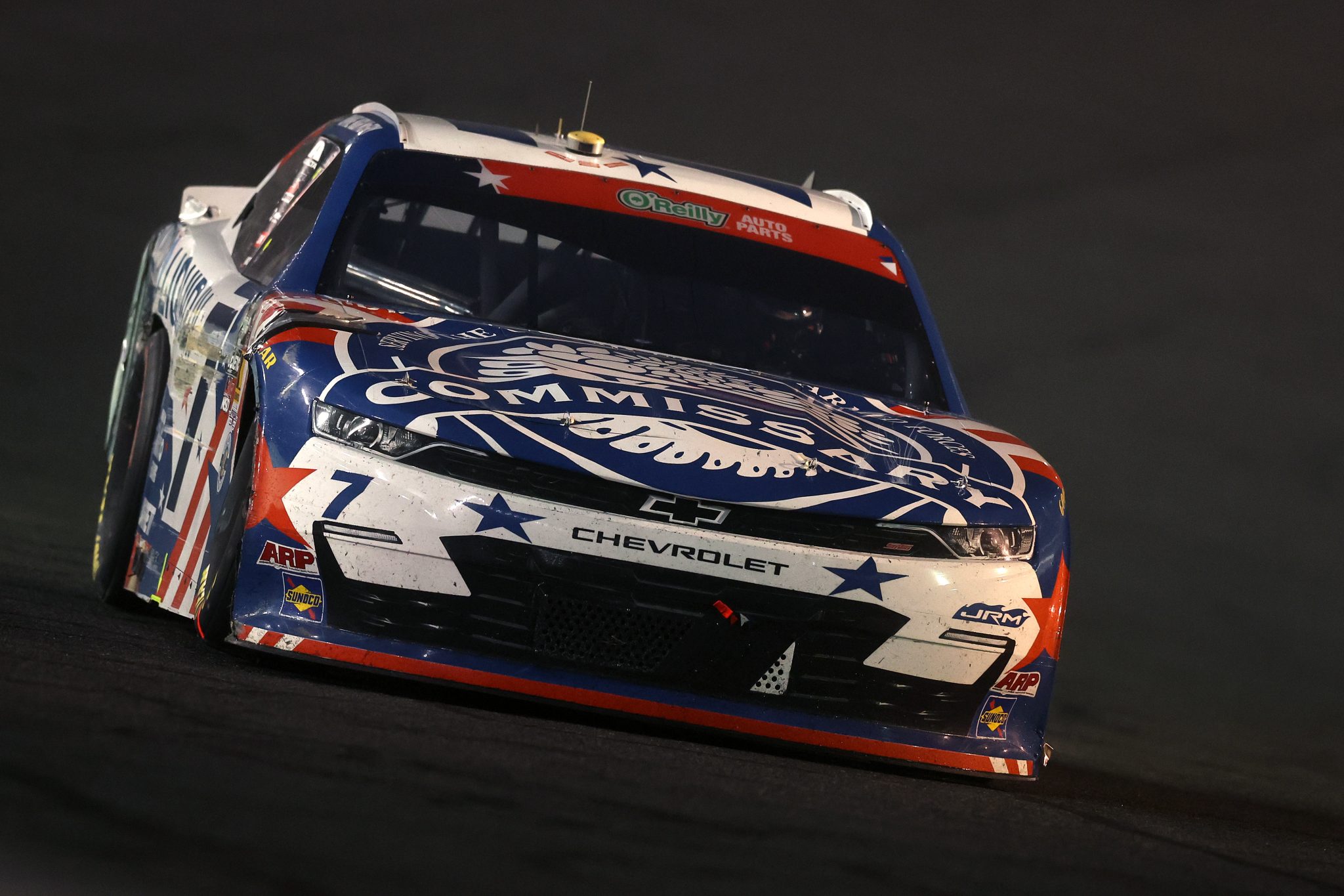 CONCORD, NORTH CAROLINA - MAY 23: Justin Allgaier, driver of the #7 Liquid IV/Hellmann's/Commissary Chevrolet, drives during the NASCAR O'Reilly Auto Parts Series Charbroil 300 at Charlotte Motor Speedway on May 23, 2026 in Concord, North Carolina. (Photo by David Jensen/Getty Images) | Getty Images