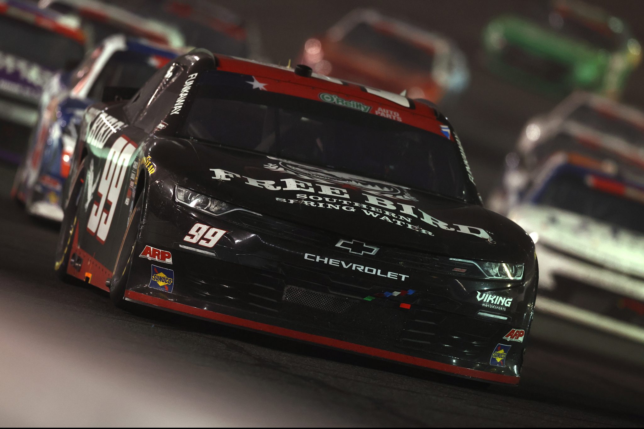 CONCORD, NORTH CAROLINA - MAY 23: Parker Retzlaff, driver of the #99 Free Bird Southern Spring Water Chevrolet, drives during the NASCAR O'Reilly Auto Parts Series Charbroil 300 at Charlotte Motor Speedway on May 23, 2026 in Concord, North Carolina. (Photo by David Jensen/Getty Images) | Getty Images