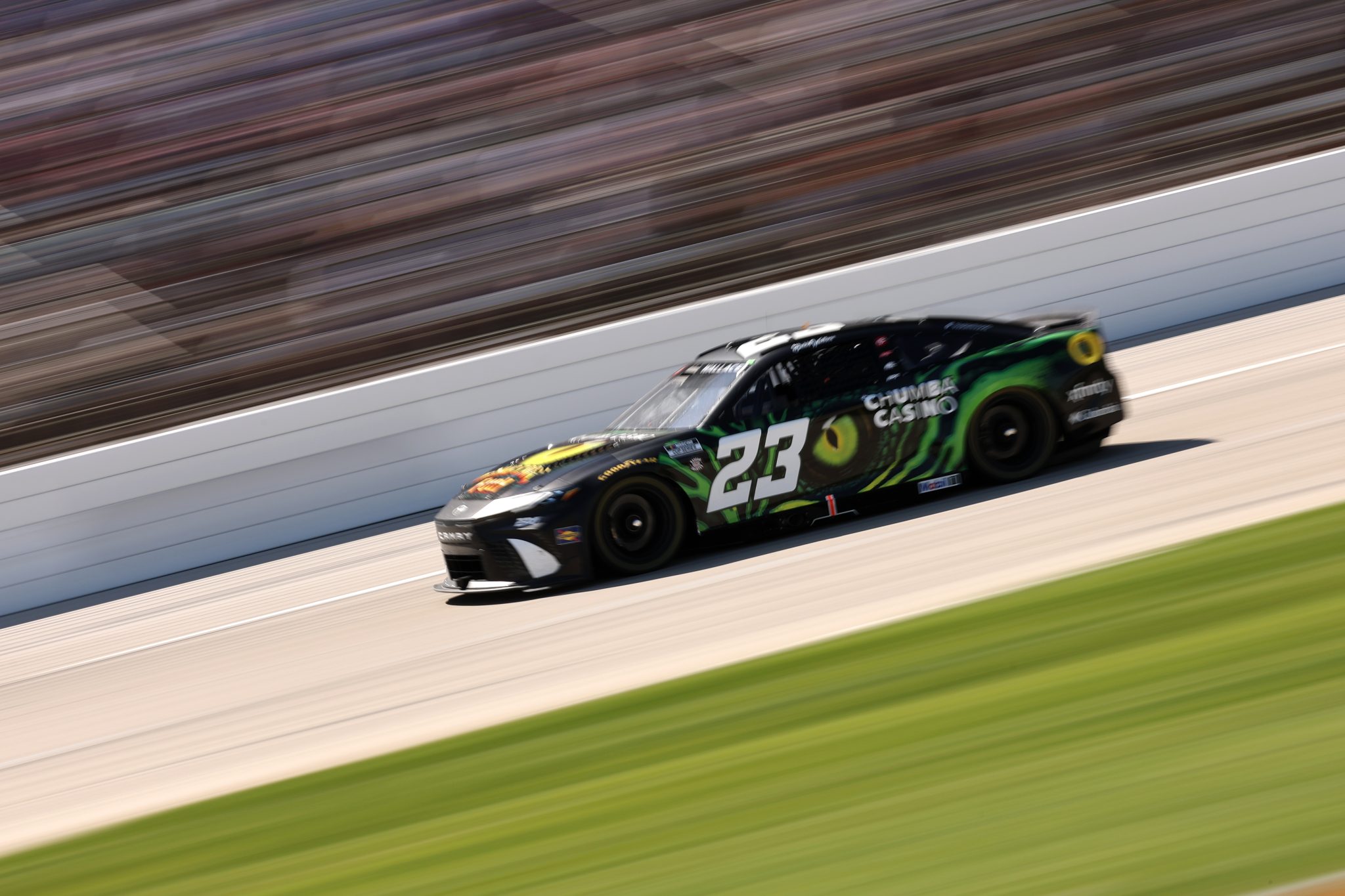 FORT WORTH, TEXAS - MAY 03: Bubba Wallace, driver of the #23 Chumba Casino Toyota, races during the NASCAR Cup Series Würth 400 presented by LIQUI MOLY at Texas Motor Speedway on May 03, 2026 in Fort Worth, Texas. (Photo by James Gilbert/Getty Images) | Getty Images
