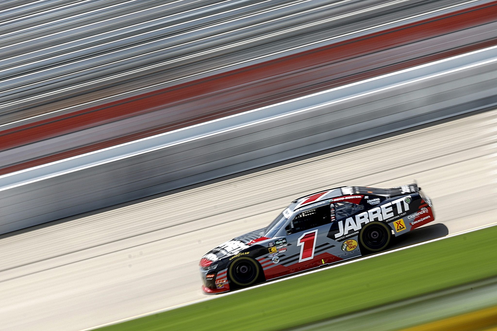 LEBANON, TENNESSEE - MAY 30: Carson Kvapil, driver of the #1 Jarrett Logistics Chevrolet, drives during the NASCAR O'Reilly Auto Parts Series  Sports Illustrated Resorts 250 at Nashville Superspeedway on May 30, 2026 in Lebanon, Tennessee. (Photo by Sean Gardner/Getty Images) | Getty Images
