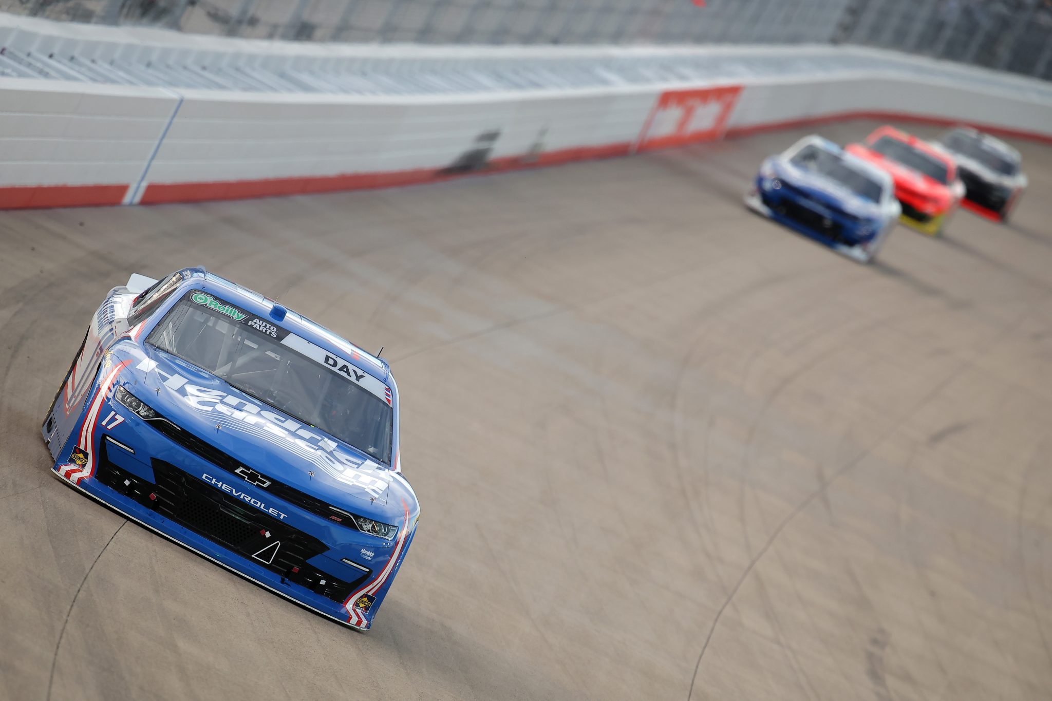LEBANON, TENNESSEE - MAY 30: Corey Day, driver of the #17 HendrickCars.com Chevrolet, drives during the NASCAR O'Reilly Auto Parts Series Sports Illustrated Resorts 250 at Nashville Superspeedway on May 30, 2026 in Lebanon, Tennessee. (Photo by Jonathan Bachman/Getty Images) | Getty Images