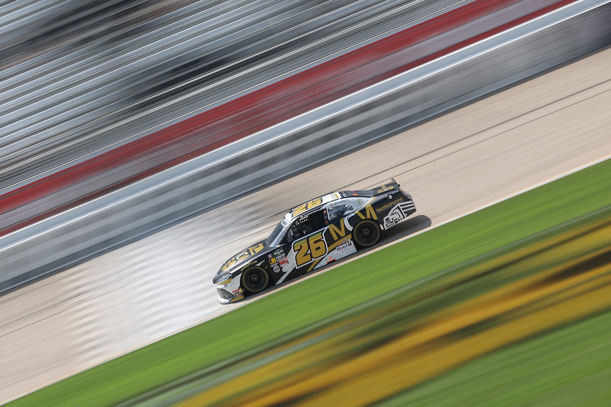 LEBANON, TENNESSEE - MAY 30: Dean Thompson, driver of the #26 MCM Transportation Toyota, drives during practice for the NASCAR O'Reilly Auto Parts Series  Sports Illustrated Resorts 250 at Nashville Superspeedway on May 30, 2026 in Lebanon, Tennessee. (Photo by Jonathan Bachman/Getty Images) | Getty Images