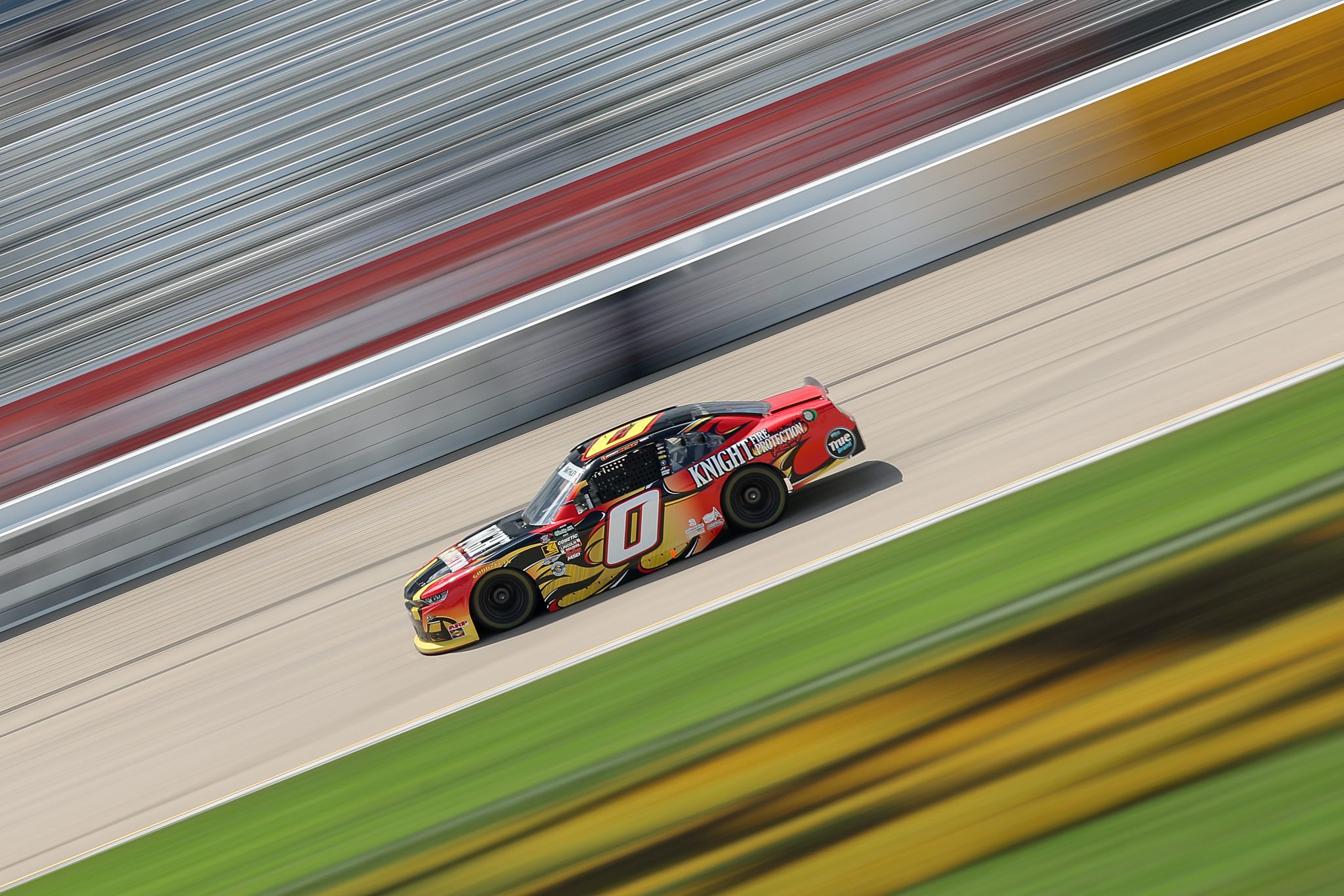 LEBANON, TENNESSEE - MAY 30: Garrett Smithley, driver of the #0 Knight Fire Chevrolet, drives during practice for the NASCAR O'Reilly Auto Parts Series  Sports Illustrated Resorts 250 at Nashville Superspeedway on May 30, 2026 in Lebanon, Tennessee. (Photo by Jonathan Bachman/Getty Images) | Getty Images
