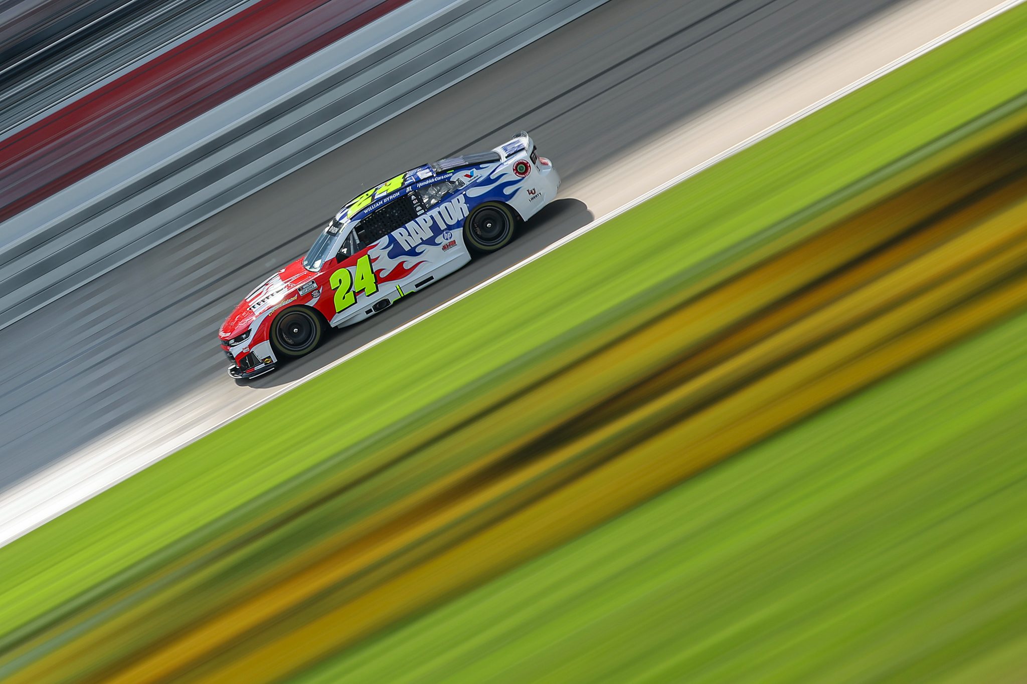 LEBANON, TENNESSEE - MAY 30: William Byron, driver of the #24 Raptor Chevrolet, drives during practice for the NASCAR Cup Series Cracker Barrel 400 at Nashville Superspeedway on May 30, 2026 in Lebanon, Tennessee. (Photo by Jonathan Bachman/Getty Images) | Getty Images