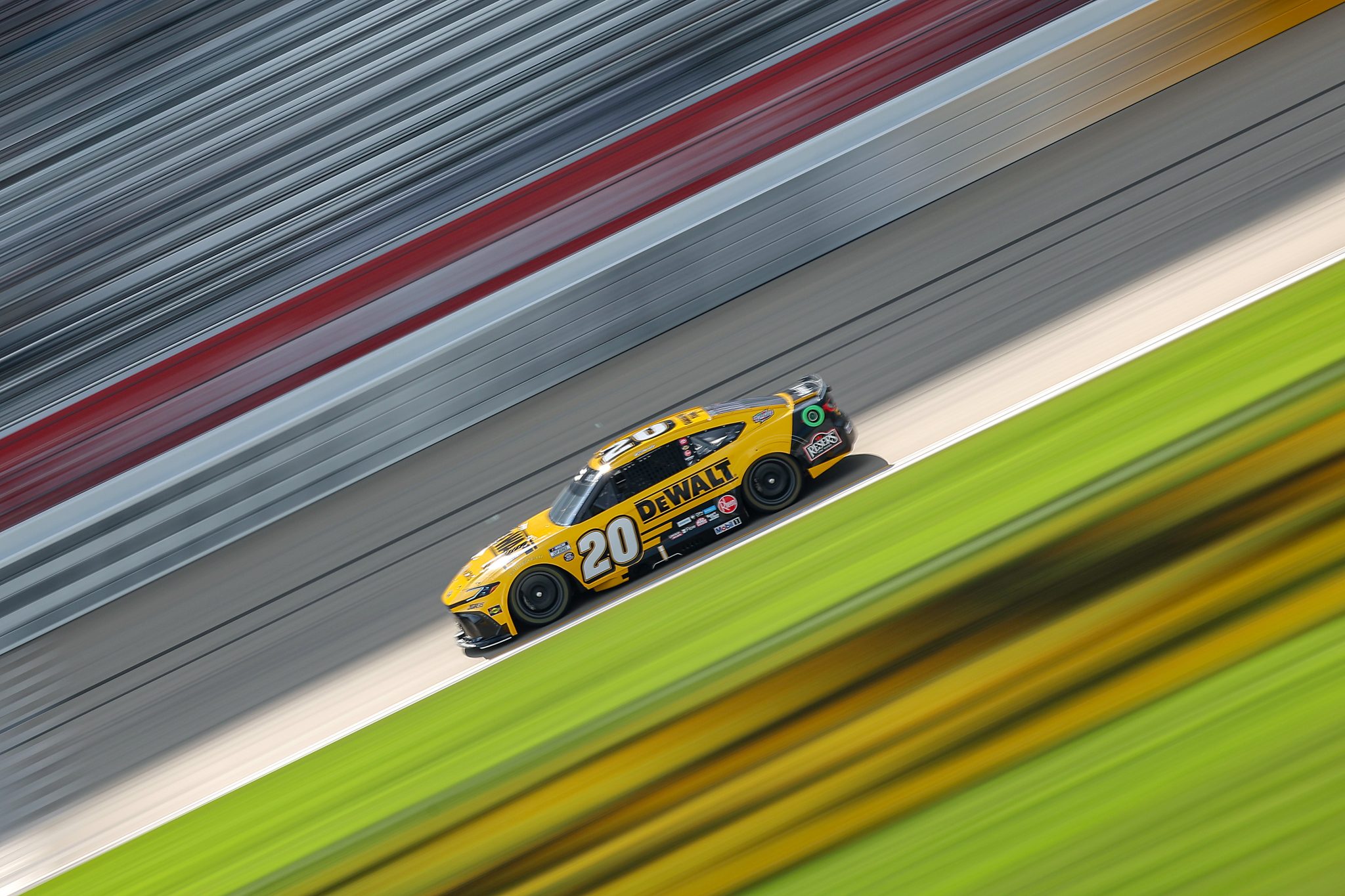 LEBANON, TENNESSEE - MAY 30: Christopher Bell, driver of the #20 DeWalt Toyota, drives during practice for the NASCAR Cup Series Cracker Barrel 400 at Nashville Superspeedway on May 30, 2026 in Lebanon, Tennessee. (Photo by Jonathan Bachman/Getty Images) | Getty Images