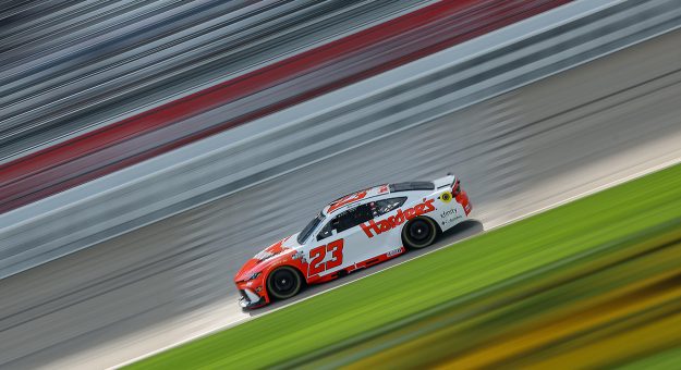 Bubba Wallace’s 2026 #23 Hardee's Toyota paint scheme.