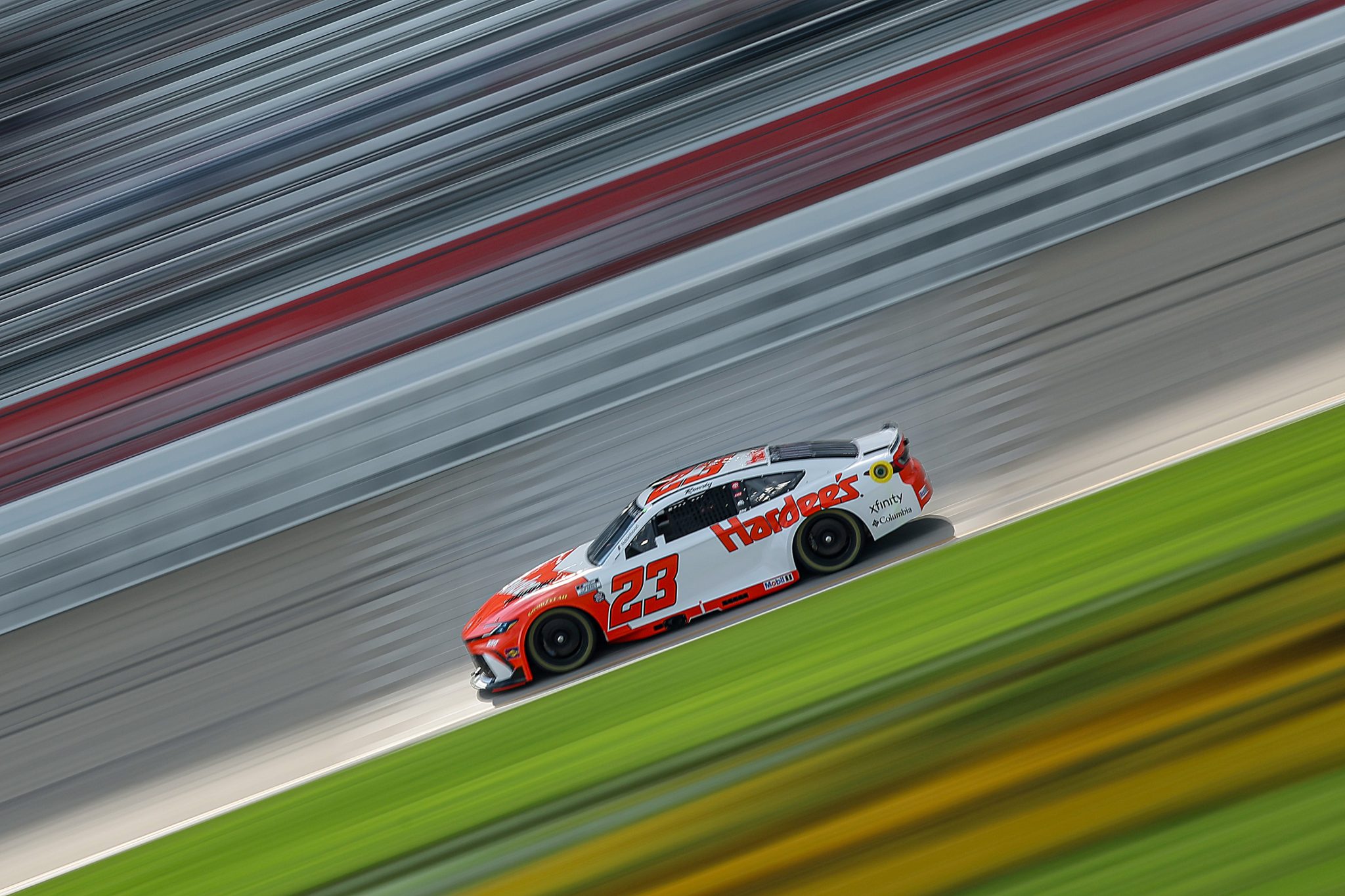 LEBANON, TENNESSEE - MAY 30: Bubba Wallace, driver of the #23 Hardee's Toyota, drives during practice for the NASCAR Cup Series Cracker Barrel 400 at Nashville Superspeedway on May 30, 2026 in Lebanon, Tennessee. (Photo by Jonathan Bachman/Getty Images) | Getty Images