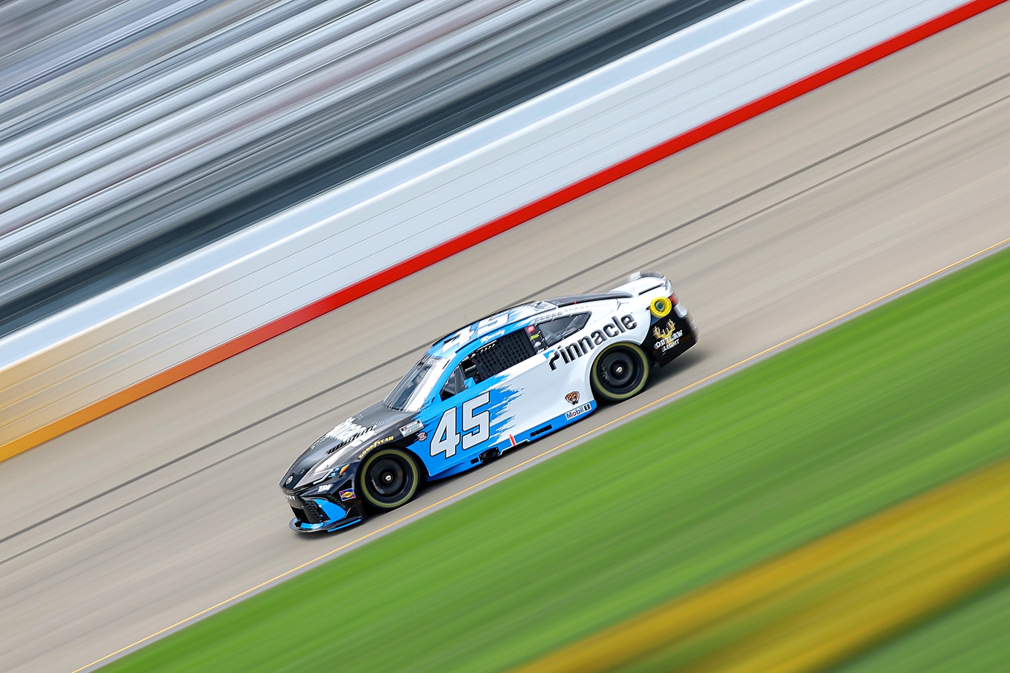 LEBANON, TENNESSEE - MAY 30: Tyler Reddick, driver of the #45 Pinnacle Toyota, drives during practice for the NASCAR Cup Series Cracker Barrel 400 at Nashville Superspeedway on May 30, 2026 in Lebanon, Tennessee. (Photo by Jonathan Bachman/Getty Images) | Getty Images