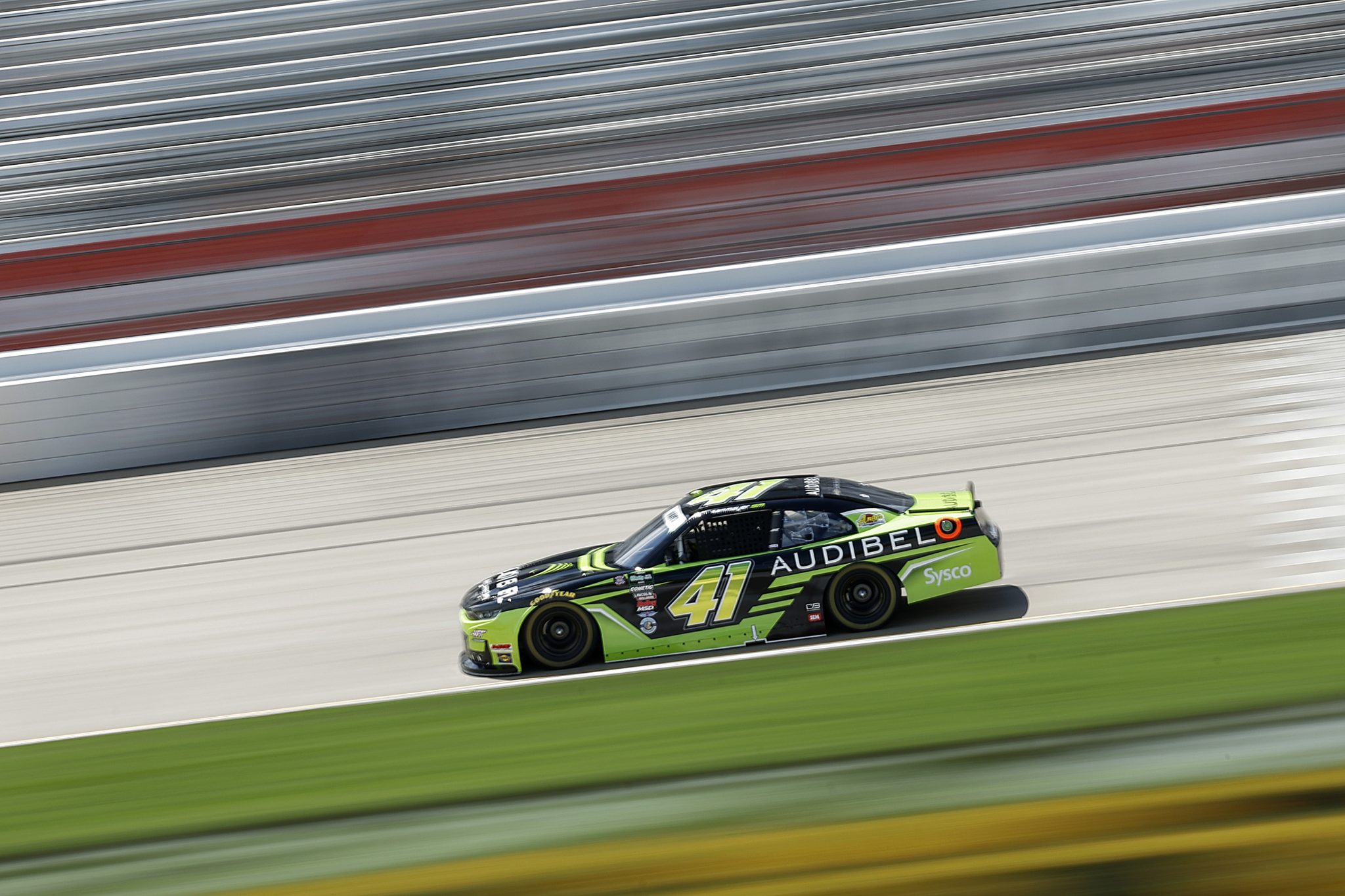 LEBANON, TENNESSEE - MAY 30: Sam Mayer, driver of the #41 Audibel Chevrolet, drives during the NASCAR O'Reilly Auto Parts Series  Sports Illustrated Resorts 250 at Nashville Superspeedway on May 30, 2026 in Lebanon, Tennessee. (Photo by Sean Gardner/Getty Images) | Getty Images