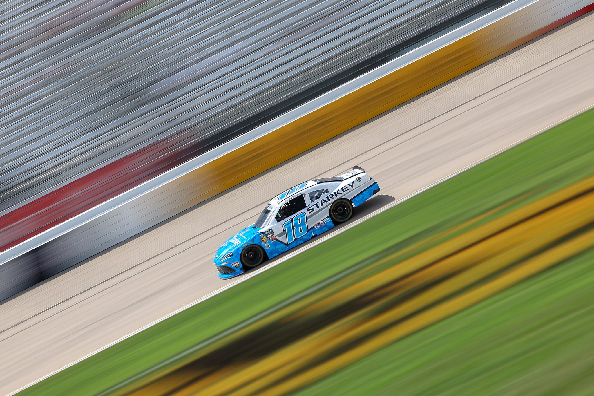 LEBANON, TENNESSEE - MAY 30: William Sawalich, driver of the #18 Starkey Toyota, drives during practice for the NASCAR O'Reilly Auto Parts Series  Sports Illustrated Resorts 250 at Nashville Superspeedway on May 30, 2026 in Lebanon, Tennessee. (Photo by Jonathan Bachman/Getty Images) | Getty Images