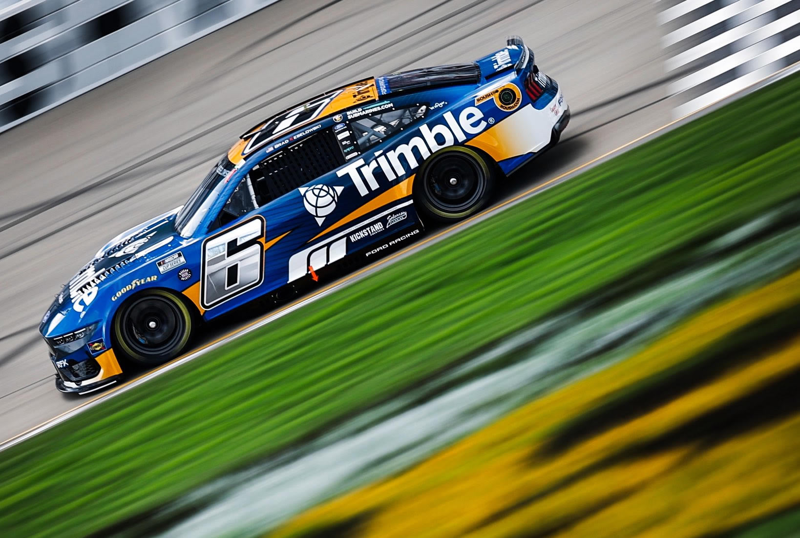 LEBANON, TENNESSEE - MAY 30:Brad Keselowski, driver of the #6 Trimble Ford, drives during practice for the NASCAR Cup Series Cracker Barrel 400 at Nashville Superspeedway on May 30, 2026 in Lebanon, Tennessee. (Photo from RFK Racing)
