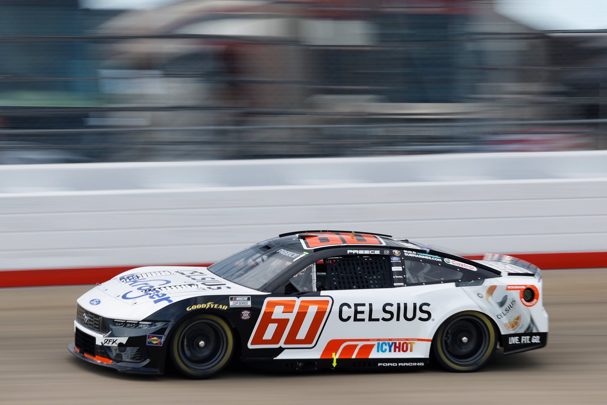 LEBANON, TENNESSEE - MAY 30: Ryan Preece, driver of the #60 Kroger / CELSIUS Ford, drives during practice for the NASCAR Cup Series Cracker Barrel 400 at Nashville Superspeedway on May 30, 2026 in Lebanon, Tennessee. (Photo from RFK Racing)