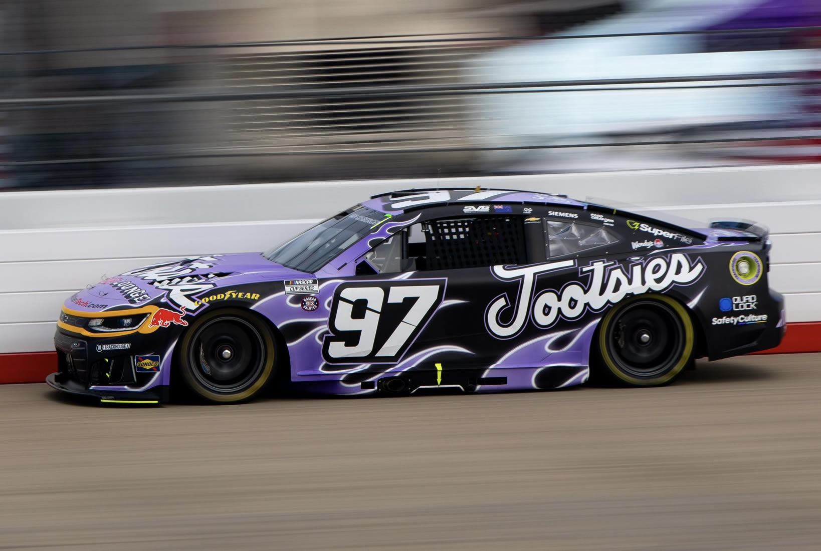 LEBANON, TENNESSEE - MAY 30: Shane van Gisbergen, driver of the #97 Tootsie's Orchid Lounge Chevrolet, drives during practice for the NASCAR Cup Series Cracker Barrel 400 at Nashville Superspeedway on May 30, 2026 in Lebanon, Tennessee. (Photo from Trackhouse Racing)