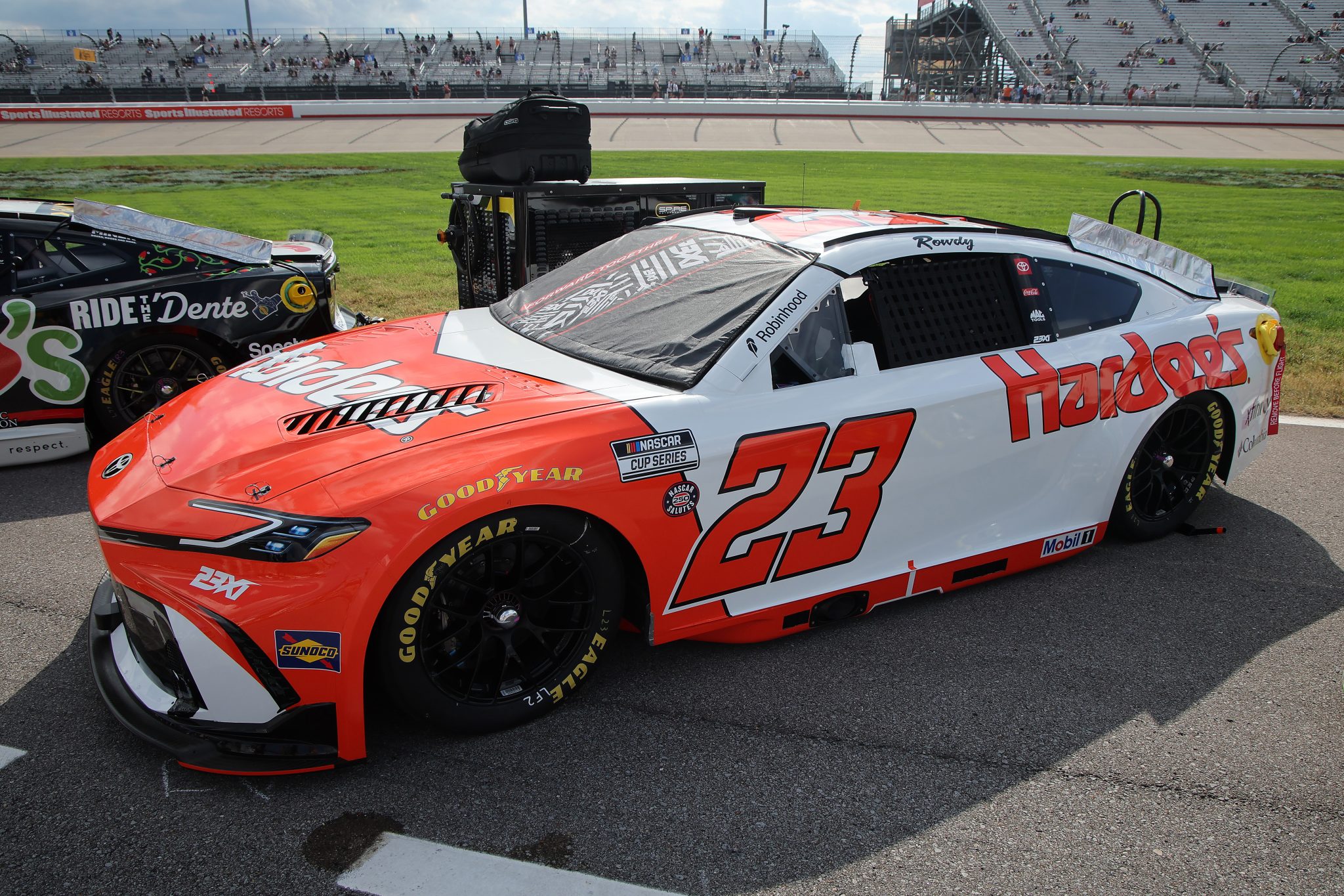 LEBANON, TENNESSEE - MAY 31: The #23 Hardee's Toyota, driven by Bubba Wallace sits parked on the grid prior to during the NASCAR Cup Series Cracker Barrel 400 at Nashville Superspeedway on May 31, 2026 in Lebanon, Tennessee. (Photo by Jonathan Bachman/Getty Images) | Getty Images