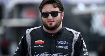DARLINGTON, SOUTH CAROLINA - AUGUST 29: Stephen Mallozzi, driver of the #2 Reaume Brothers Racing Ford, looks on during practice for the NASCAR Craftsman Truck Series Sober or Slammer 200 at Darlington Raceway on August 29, 2025 in Darlington, South Carolina. (Photo by Jared C. Tilton/Getty Images) | Getty Images