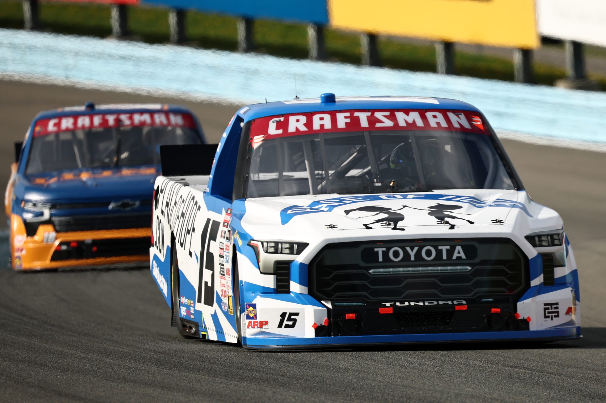 WATKINS GLEN, NEW YORK - MAY 08: Tanner Gray, driver of the #15 Place of Hope Toyota, drives during the NASCAR Craftsman Truck Series Bully Hill Vineyards 176 at The Glen at Watkins Glen International on May 08, 2026 in Watkins Glen, New York. (Photo by Chris Graythen/Getty Images) | Getty Images