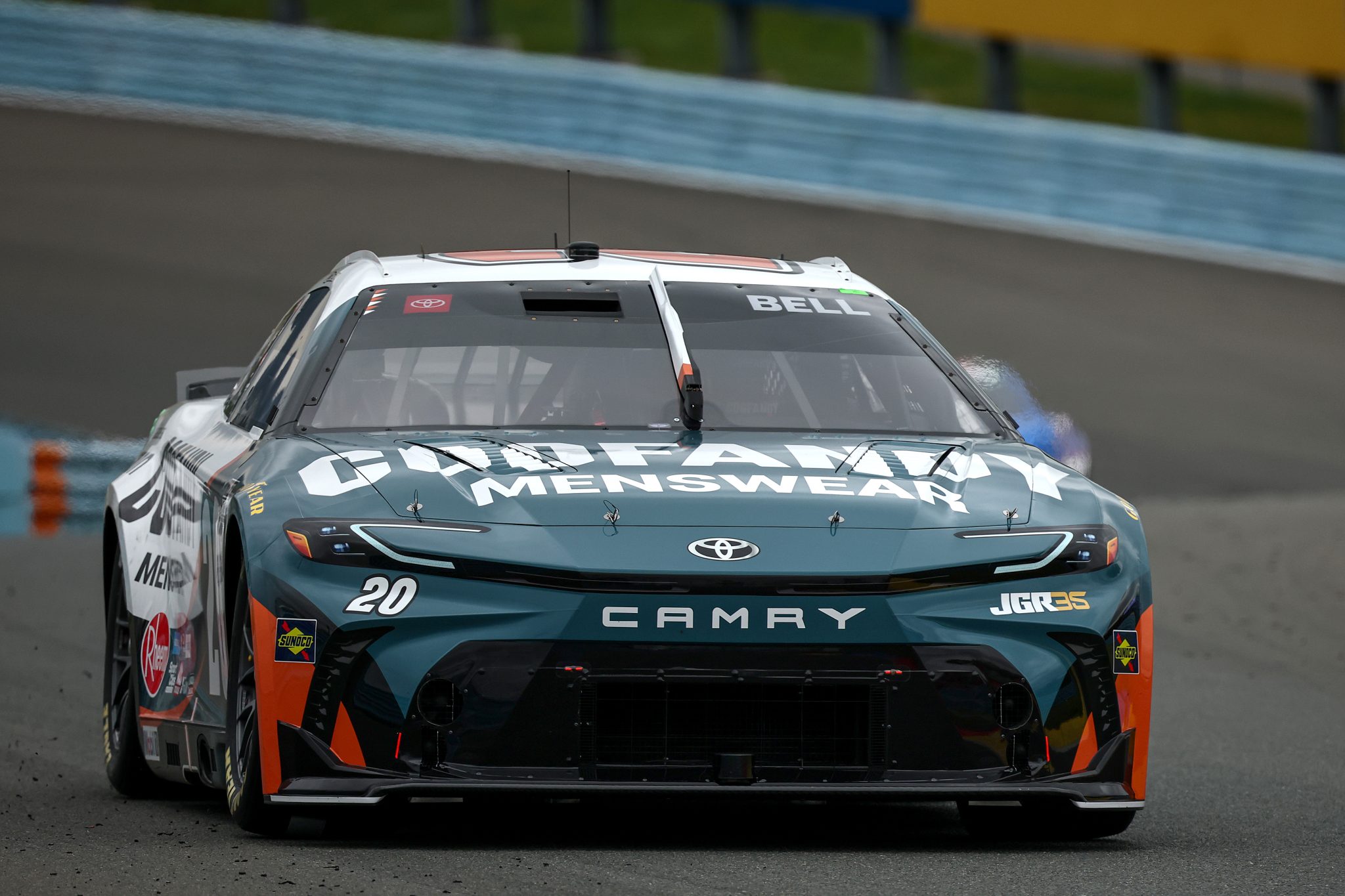 WATKINS GLEN, NEW YORK - MAY 09: Christopher Bell, driver of the #20 Coofandy Menswear Toyota, drives during practice for the NASCAR Cup Series Go Bowling at The Glen at Watkins Glen International on May 09, 2026 in Watkins Glen, New York. (Photo by Chris Graythen/Getty Images) | Getty Images