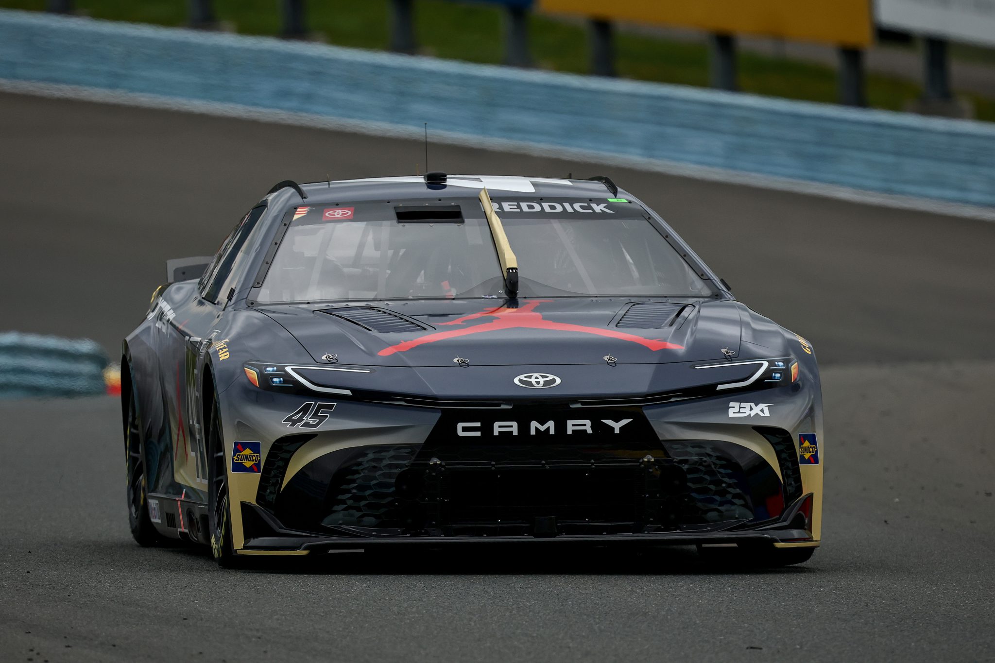 WATKINS GLEN, NEW YORK - MAY 09: Tyler Reddick, driver of the #45 Jordan Brand Toyota, drives during practice for the NASCAR Cup Series Go Bowling at The Glen at Watkins Glen International on May 09, 2026 in Watkins Glen, New York. (Photo by Chris Graythen/Getty Images) | Getty Images
