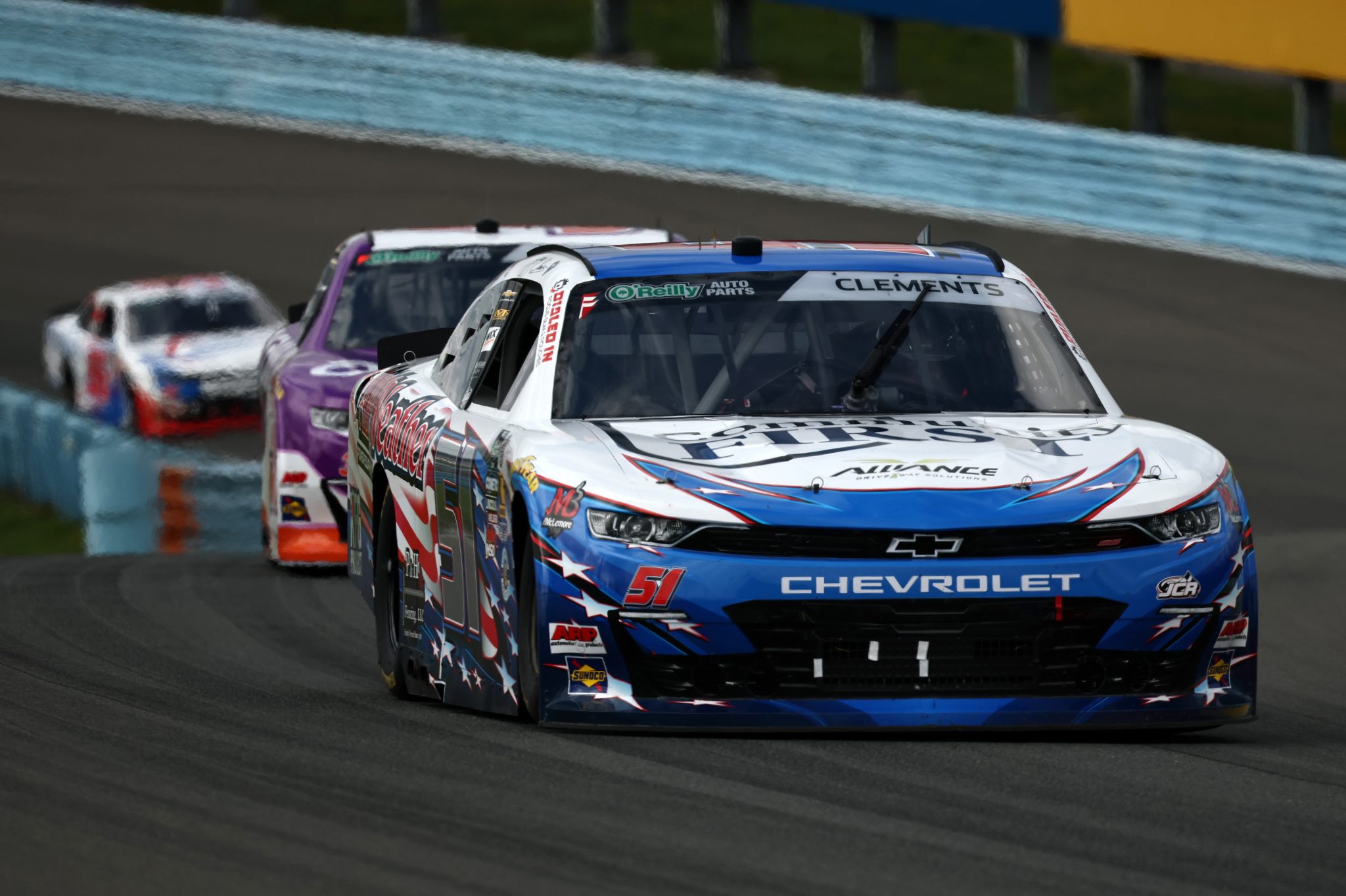WATKINS GLEN, NEW YORK - MAY 09: Jeremy Clements, driver of the #51 All Weather Power Equipment Chevrolet, drives during the NASCAR O'Reilly Auto Parts Series Mission 200 at The Glen at Watkins Glen International on May 09, 2026 in Watkins Glen, New York. (Photo by Chris Graythen/Getty Images) | Getty Images
