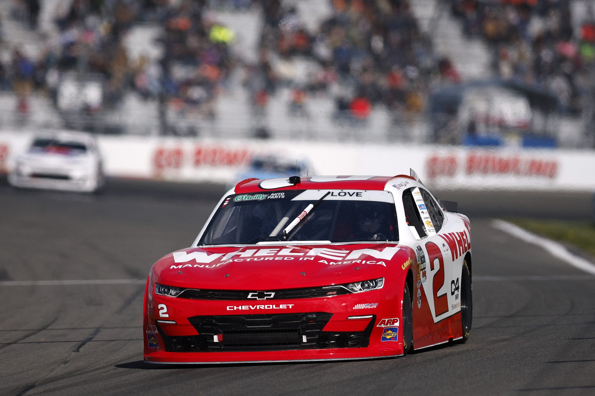 WATKINS GLEN, NEW YORK - MAY 09: Jesse Love, driver of the #2 Whelen Chevrolet, drives during the NASCAR O'Reilly Auto Parts Series Mission 200 at The Glen at Watkins Glen International on May 09, 2026 in Watkins Glen, New York. (Photo by Sean Gardner/Getty Images) | Getty Images