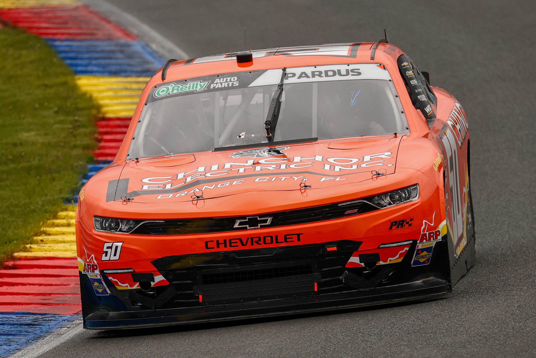 WATKINS GLEN, NEW YORK - MAY 09: Preston Pardus, driver of the #50 Chincor Electric Inc. Chevrolet, drives during practice for the NASCAR O'Reilly Auto Parts Series Mission 200 at The Glen at Watkins Glen International on May 09, 2026 in Watkins Glen, New York. (Photo by Chris Graythen/Getty Images) | Getty Images