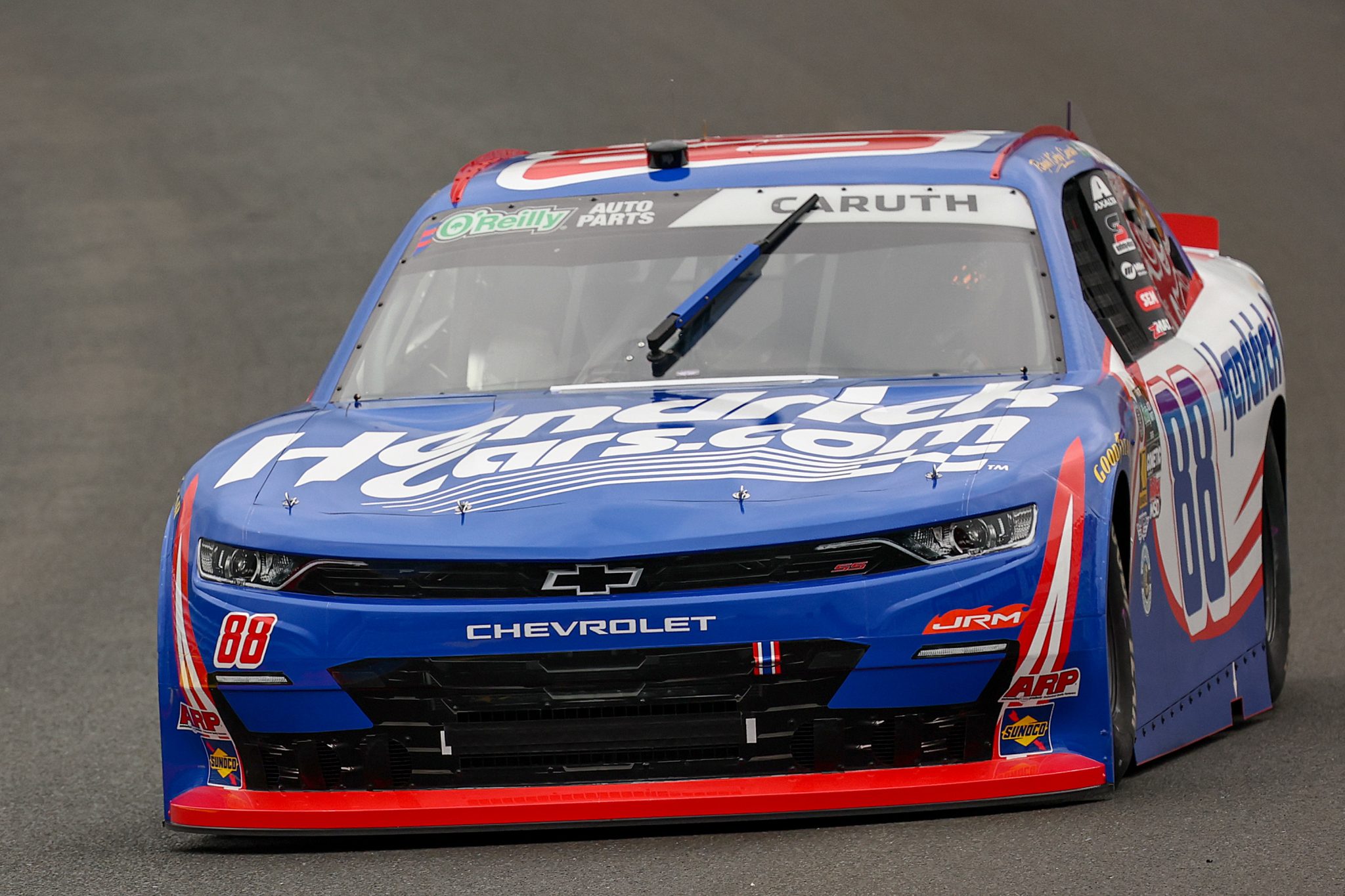WATKINS GLEN, NEW YORK - MAY 09: Rajah Caruth, driver of the #88 HendrickCars.com Chevrolet, drives during practice for the NASCAR O'Reilly Auto Parts Series Mission 200 at The Glen at Watkins Glen International on May 09, 2026 in Watkins Glen, New York. (Photo by Chris Graythen/Getty Images) | Getty Images