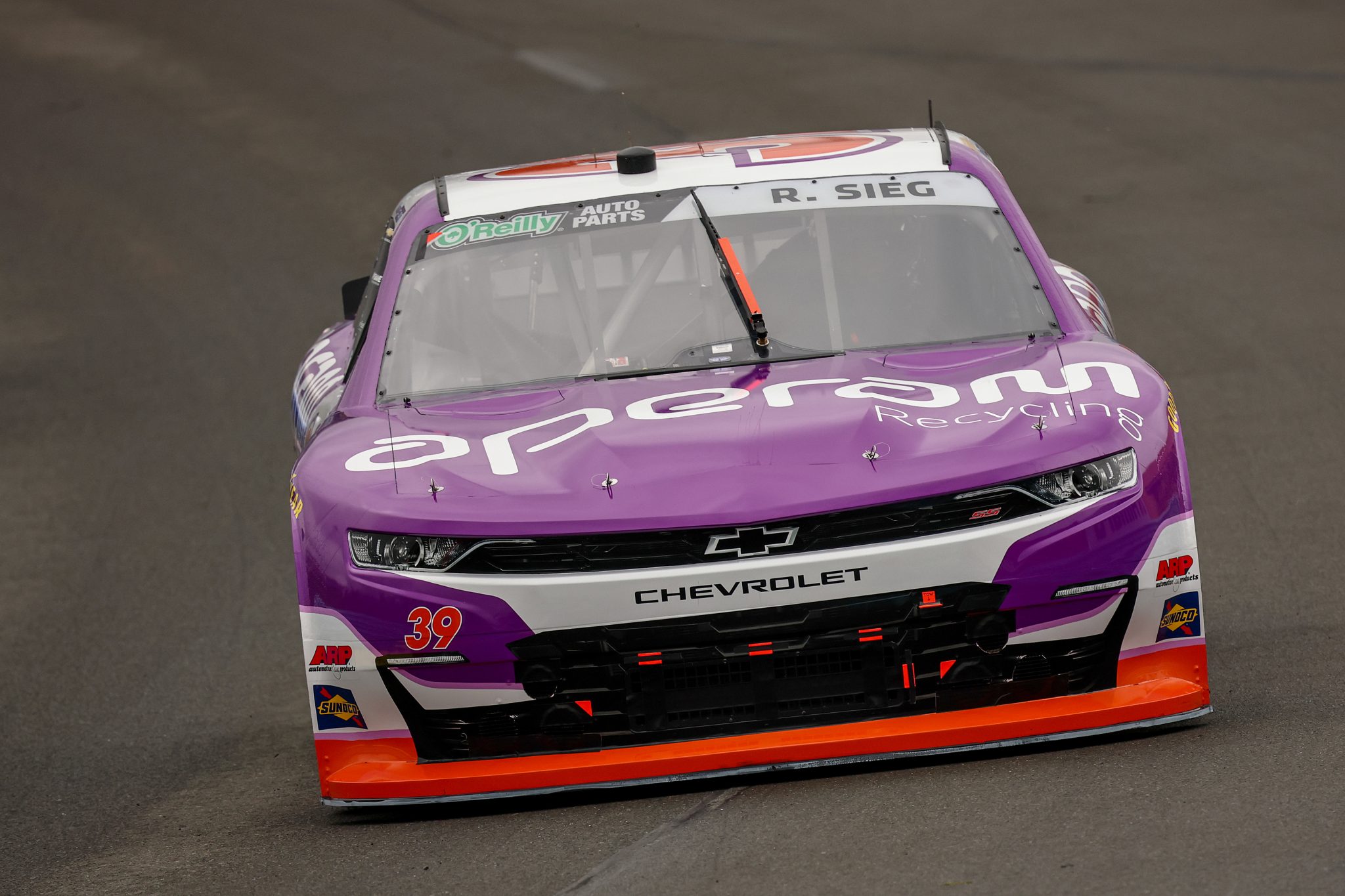 WATKINS GLEN, NEW YORK - MAY 09: Ryan Sieg, driver of the #39 aperam Recycling Chevrolet, drives during practice for the NASCAR O'Reilly Auto Parts Series Mission 200 at The Glen at Watkins Glen International on May 09, 2026 in Watkins Glen, New York. (Photo by Chris Graythen/Getty Images) | Getty Images